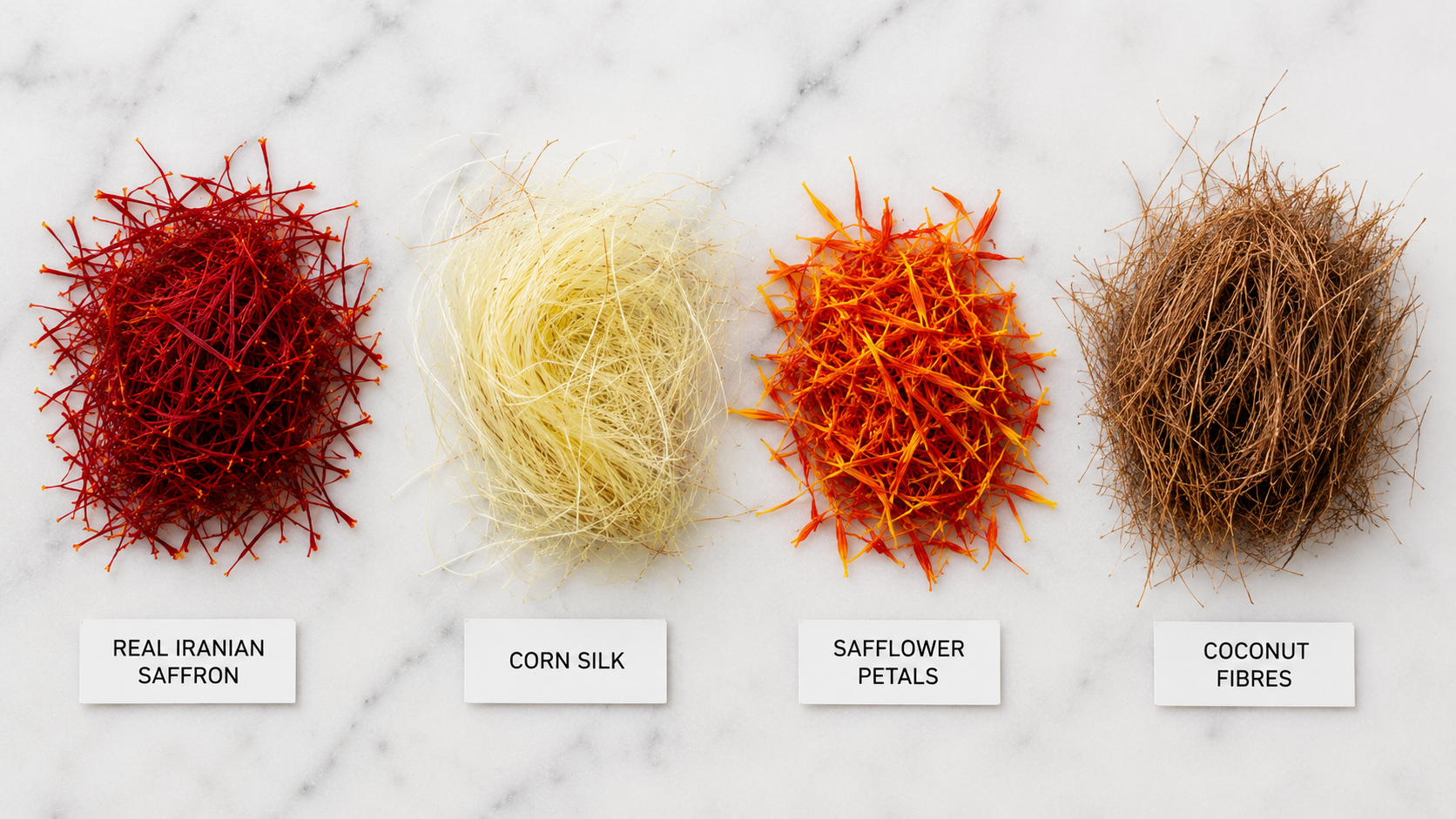 Common saffron adulterants