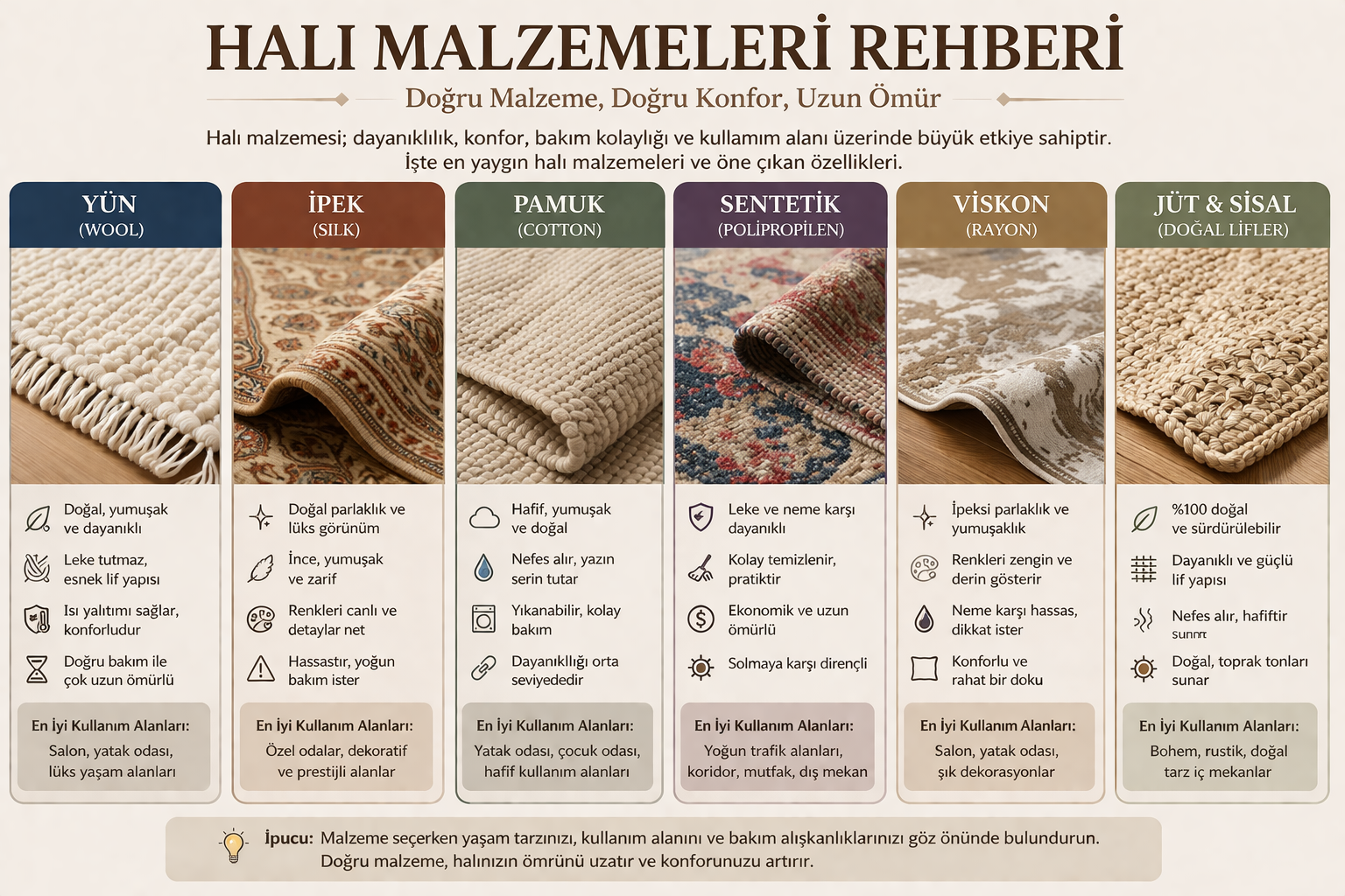 Rug materials