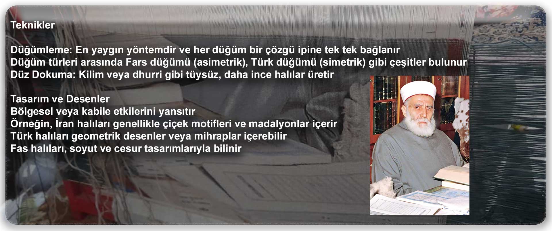 Tablo halı tasarım örneği