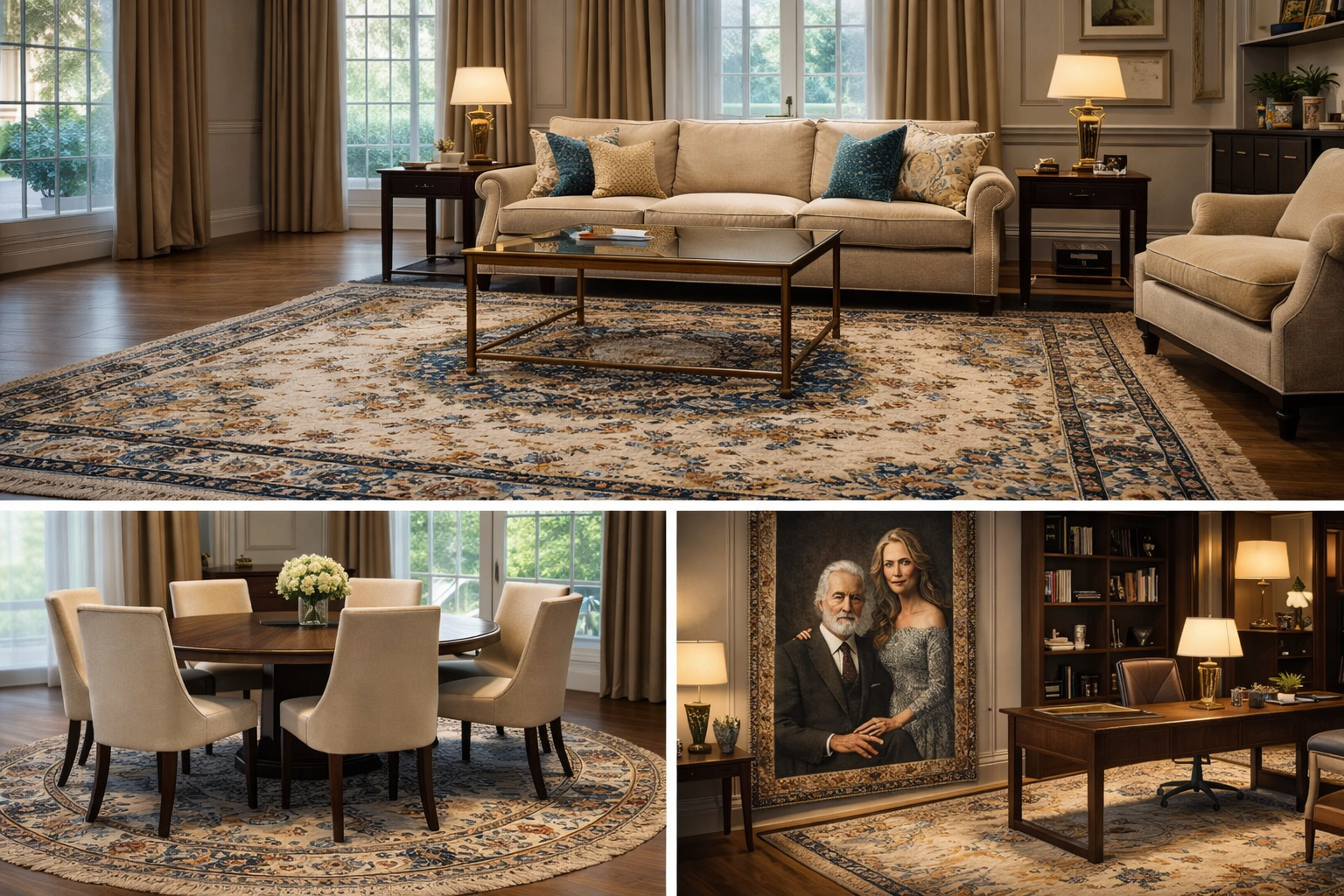 Luxury custom rug in interior