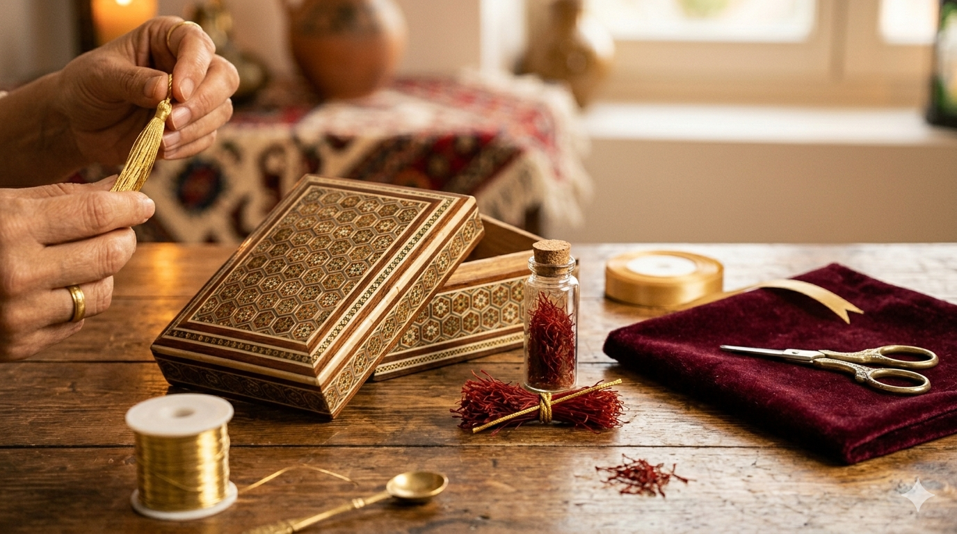 Beautifully wrapped Persian gift