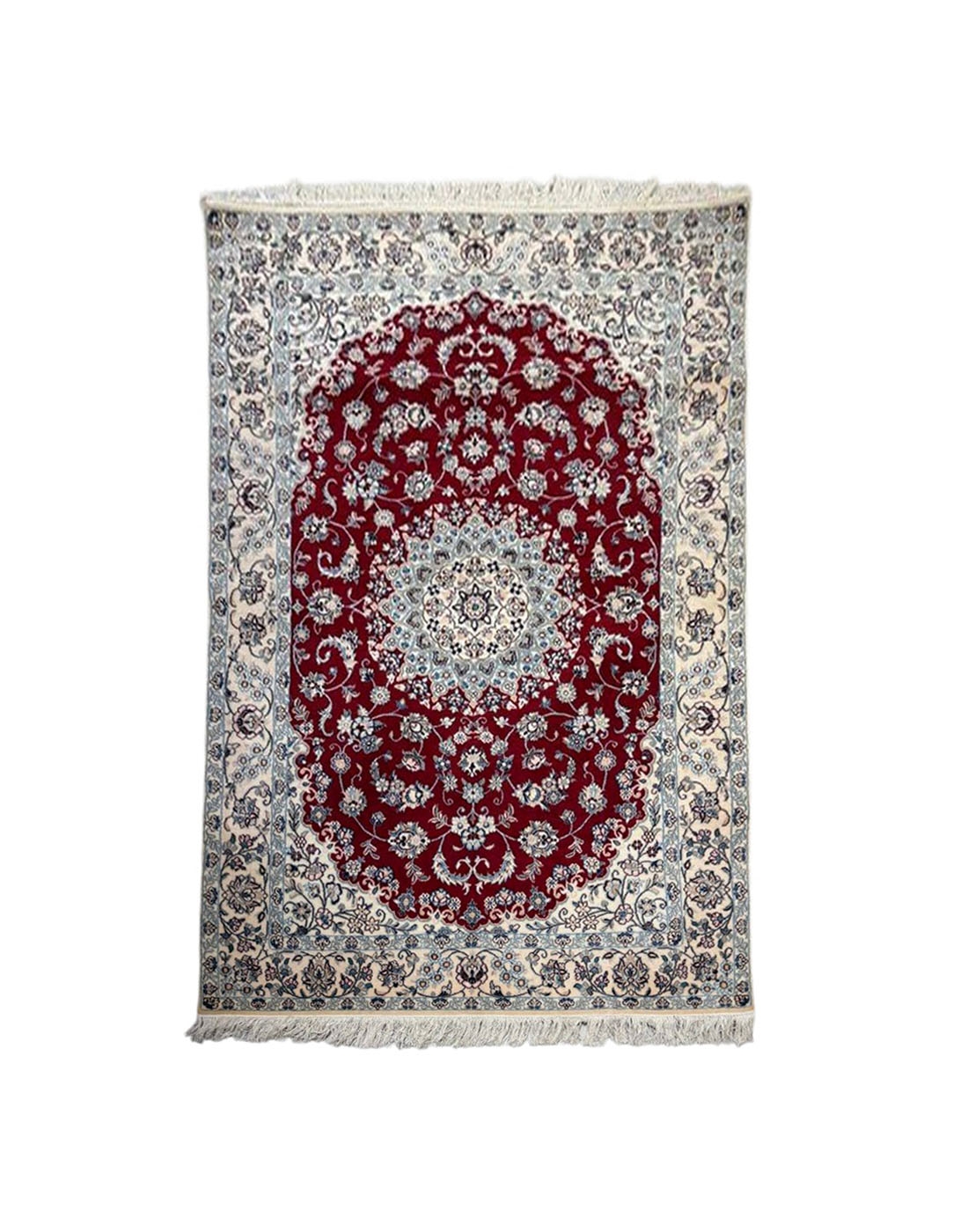 Iranian Hand-Woven Nain Rug