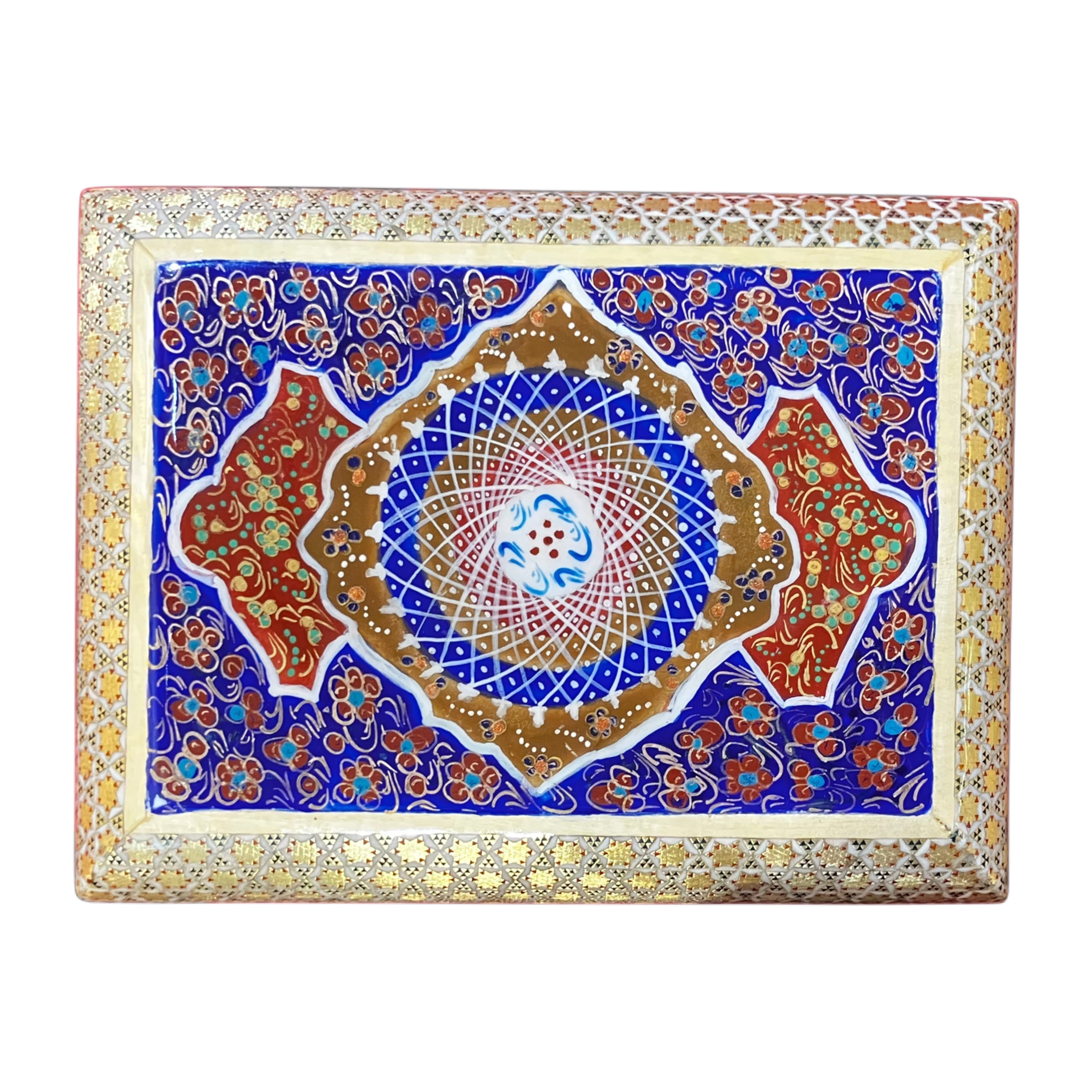 Luxury Handmade Khatam Inlay Jewelry Box – 11x14 cm