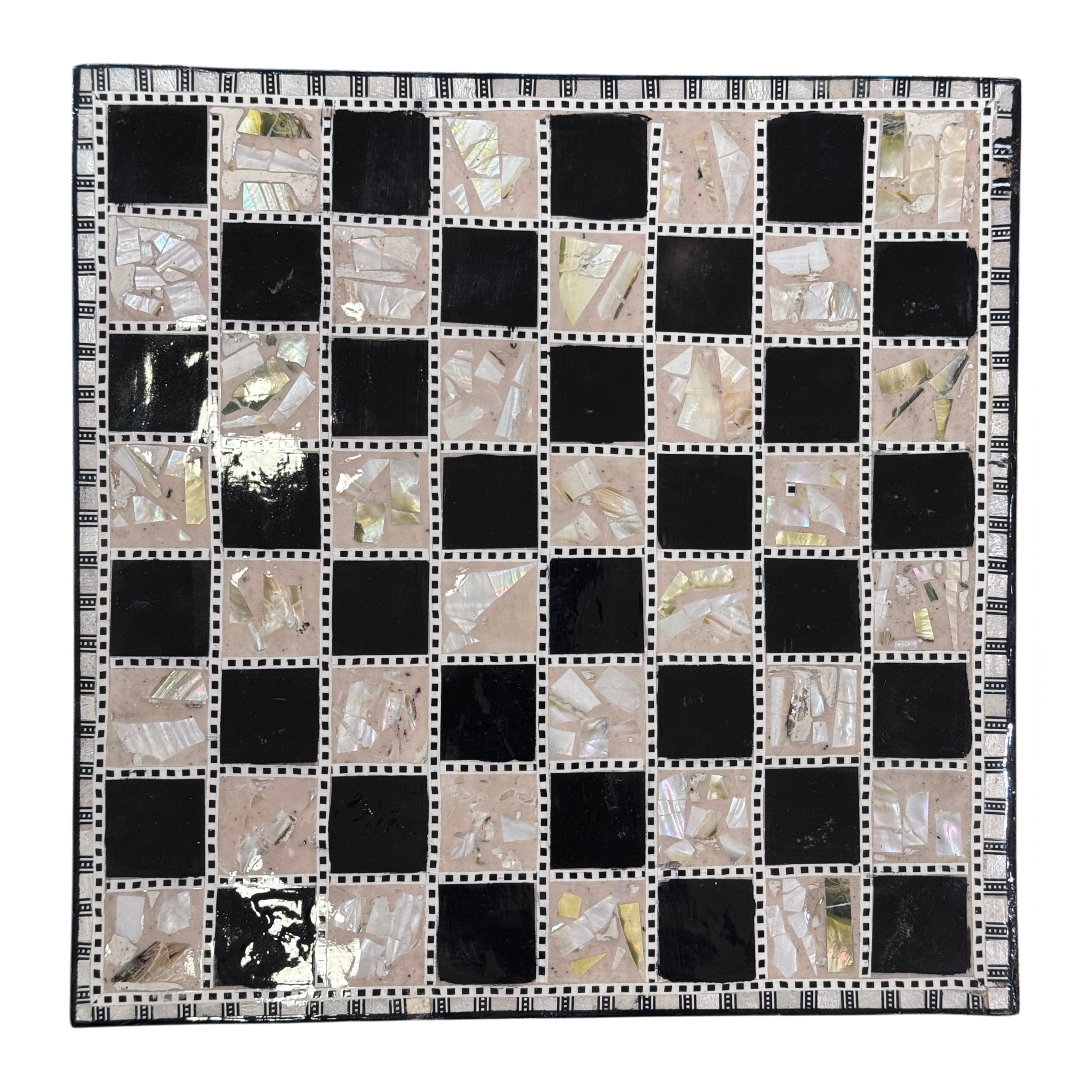 Egyptian Mother-of-Pearl Inlaid Chess Board | 35x35 cm