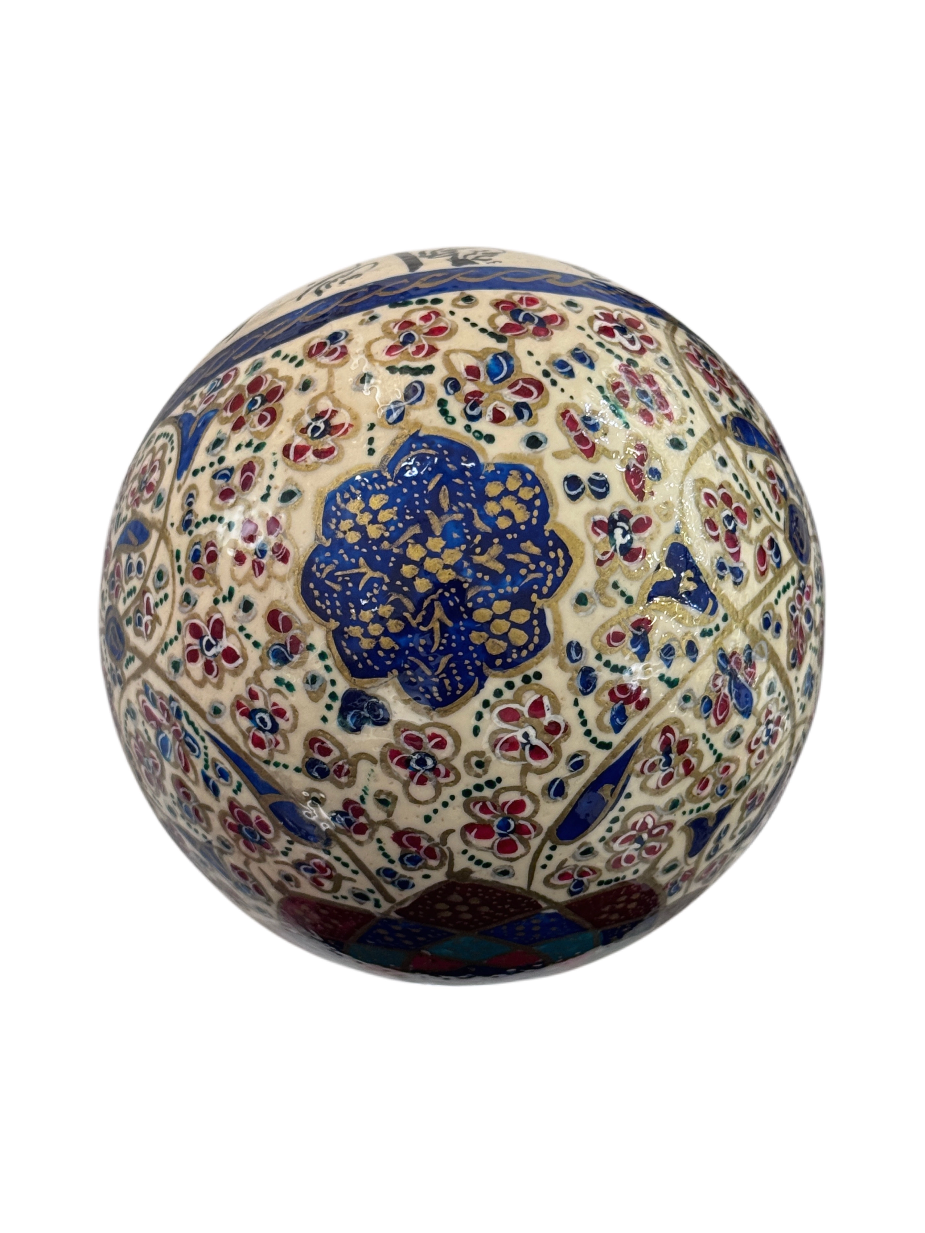 Handcrafted Enameled Decorative Ostrich Egg