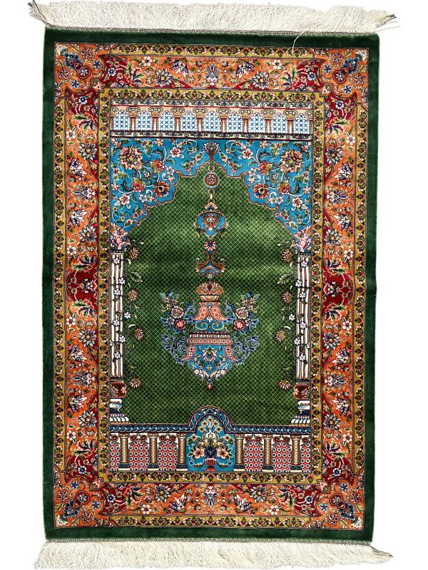 Persian Machine-Made Silk Prayer Rug - 80x120 cm