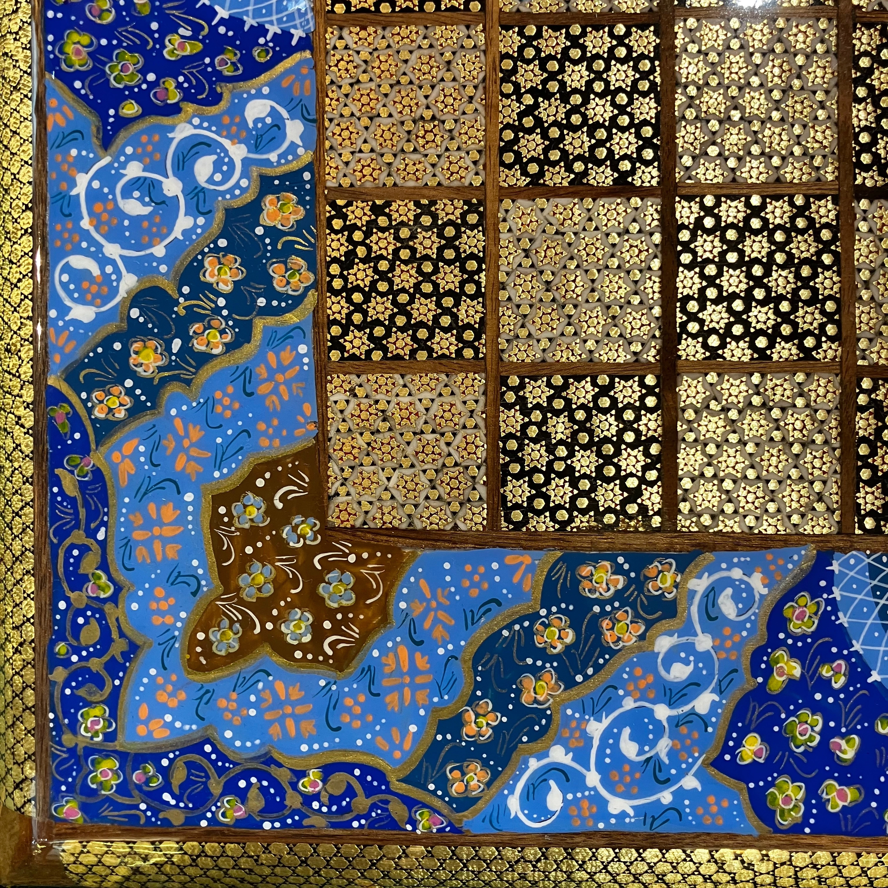 Handmade Iranian Hatem Chess Board | 40×40 cm – Square | Made in Iran