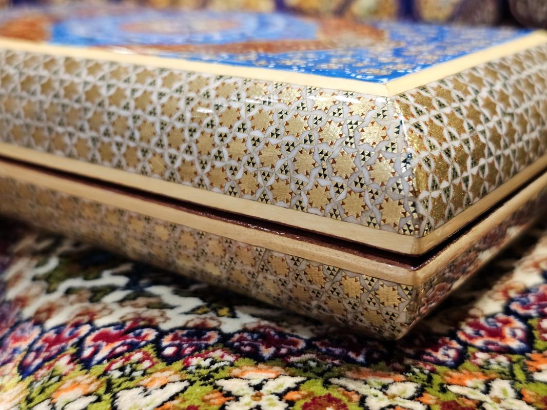 Luxury Handmade Khatam Inlay Jewelry Box – 11x20 cm