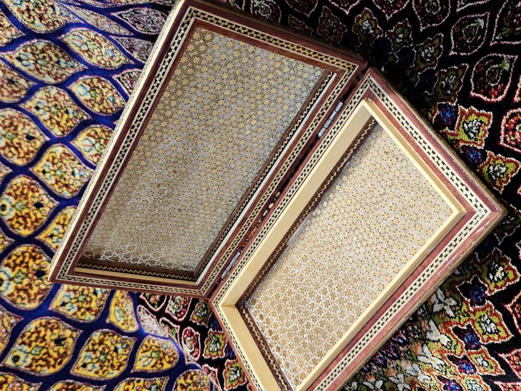 Luxury Handmade Khatam Inlay Jewelry Box – 11x20 cm