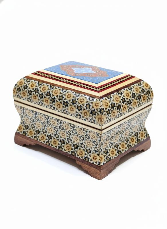 Handmade Khatam Inlay Jewelry Box – 8×11 cm