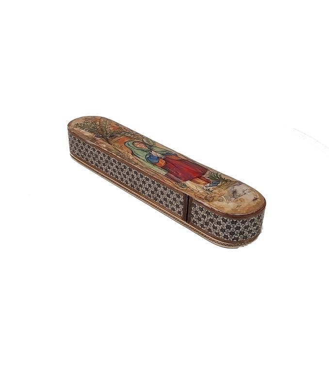 Khatam%20Fully%20Embroidered%20Pencil%20Case%20with%20Drawer%2030%20cm
