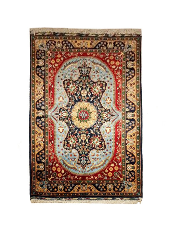 Handwoven Afghan Carpet Gonbad Size: ( 187 x 115 cm)