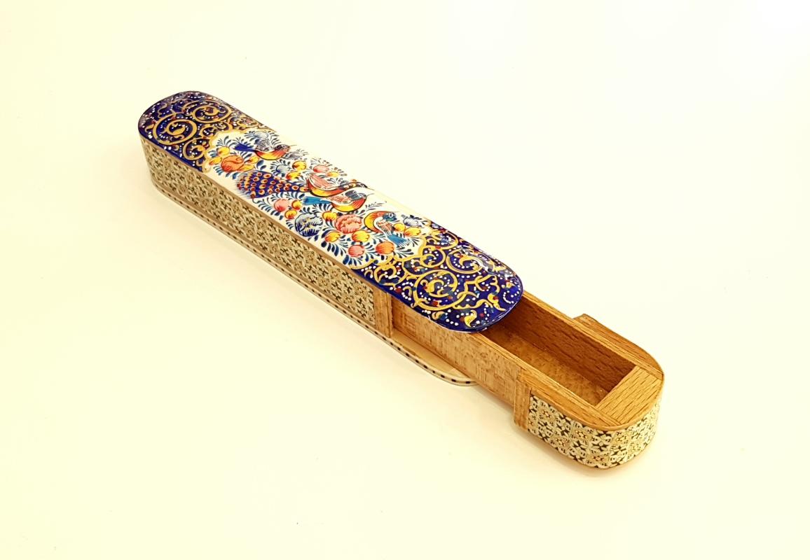 Khatam%20Fully%20Embroidered%20Pencil%20Case%20with%20Drawer%2020%20cm