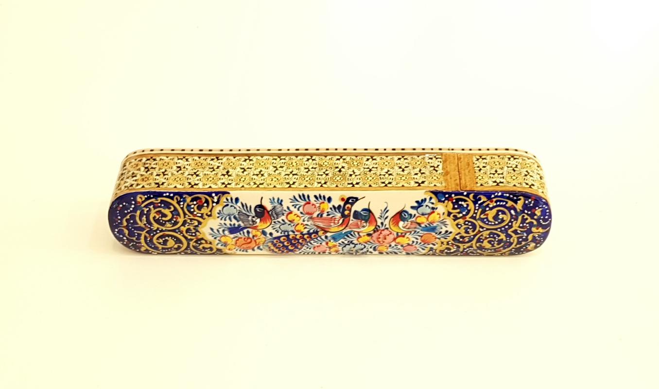 Khatam%20Fully%20Embroidered%20Pencil%20Case%20with%20Drawer%2020%20cm