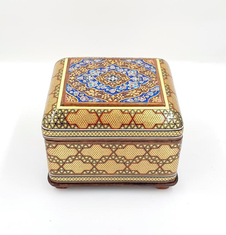Iran’s Handcrafted Hatem Art Luxury Jewelry Box ( 12 x 14 cm )