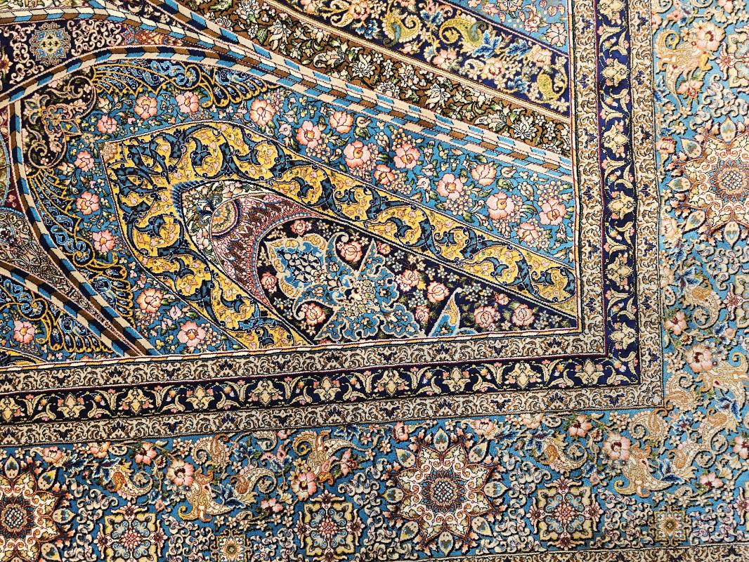 Silk-Look Machine Rug | 200×300 cm – Classic Medallion & Mihrab Composition