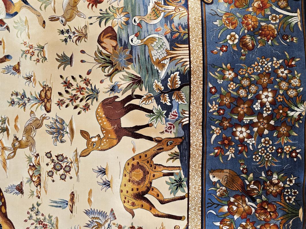 Silk-Look Machine Rug | 200×300 cm – Classic Hunting Scene Design