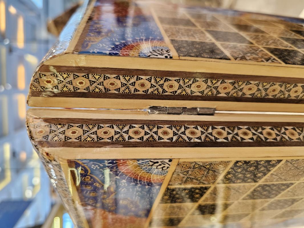 Handmade Iranian Hatem Chess & Backgammon Box | 40×40 cm | Made in Iran