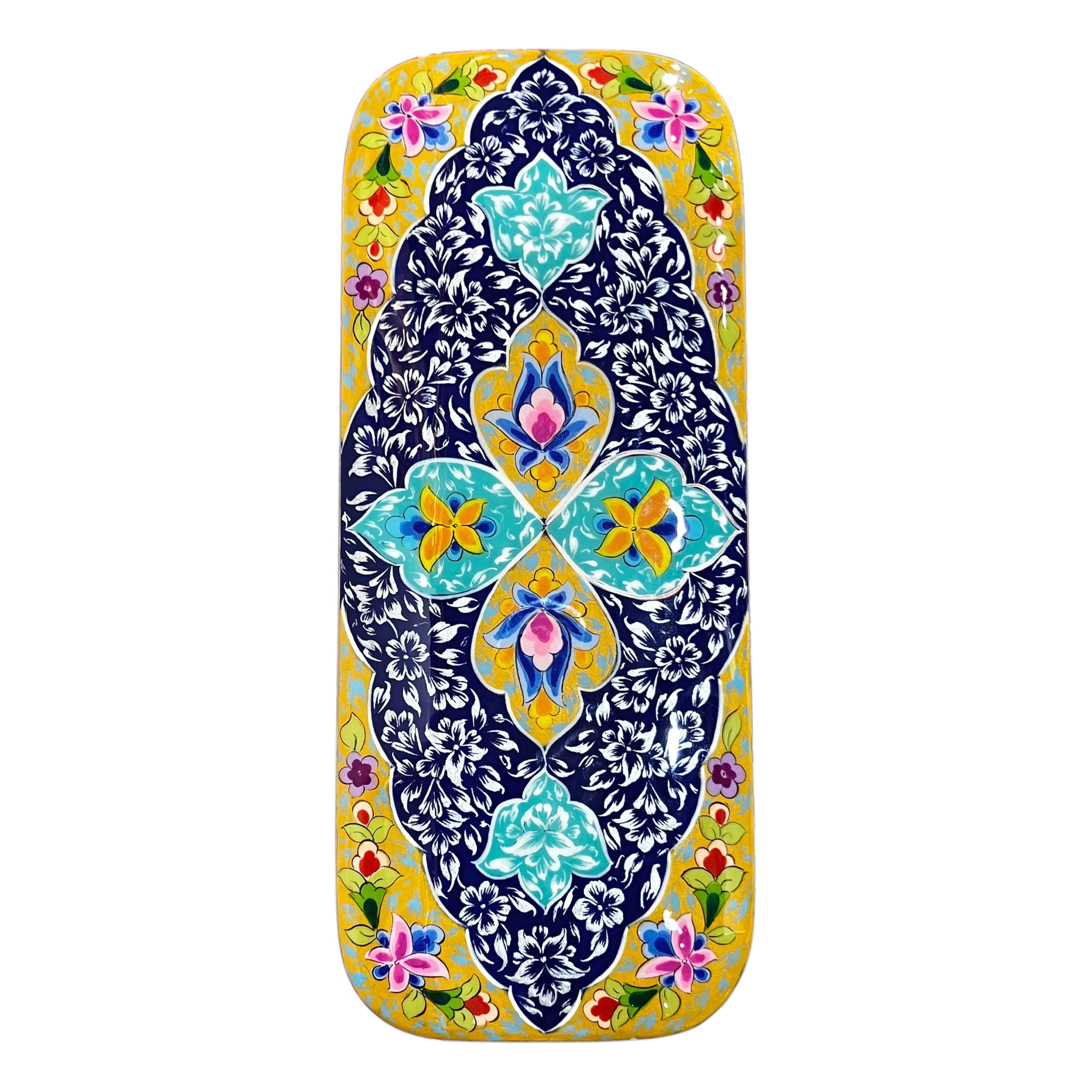 Khatam Fully Embroidered Pencil Case with Drawer 8 x 21 cm