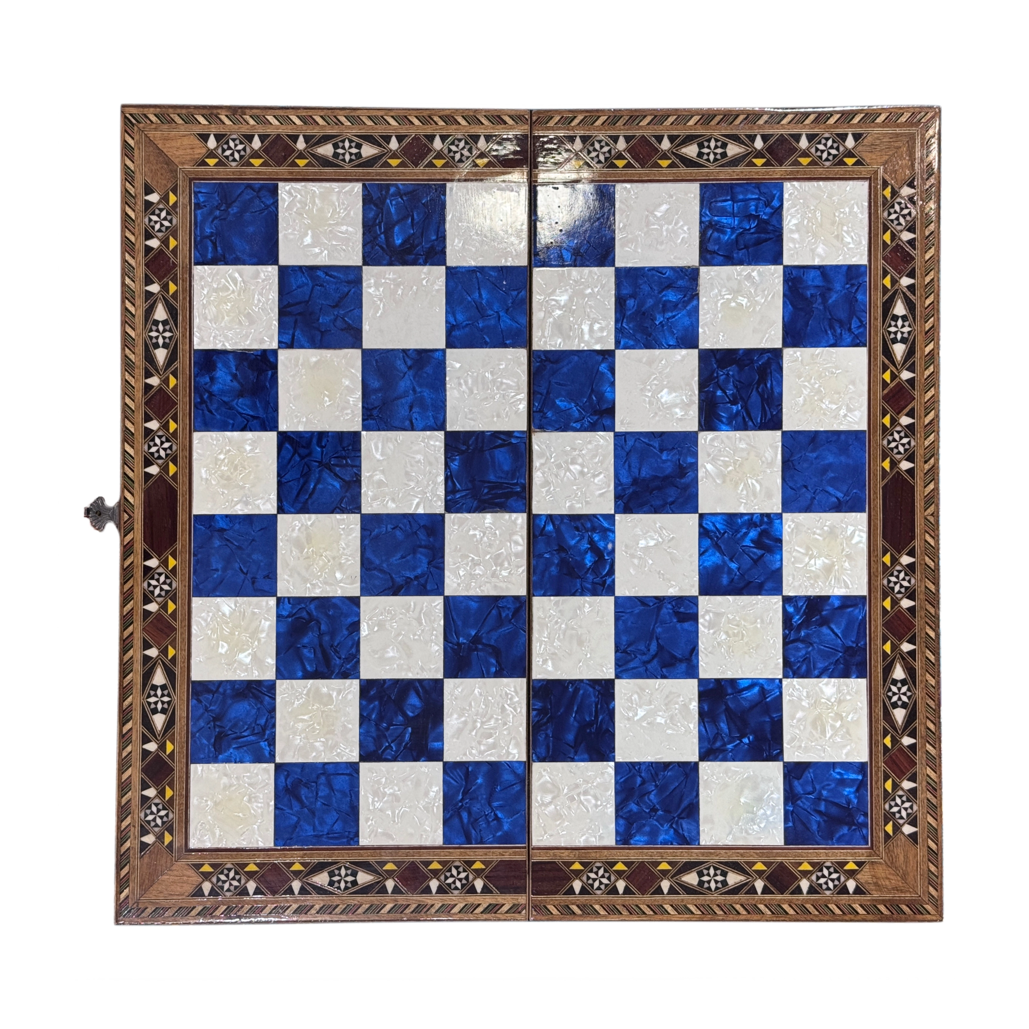 Sadaf İşlemeli Satranç – 44x44 cm