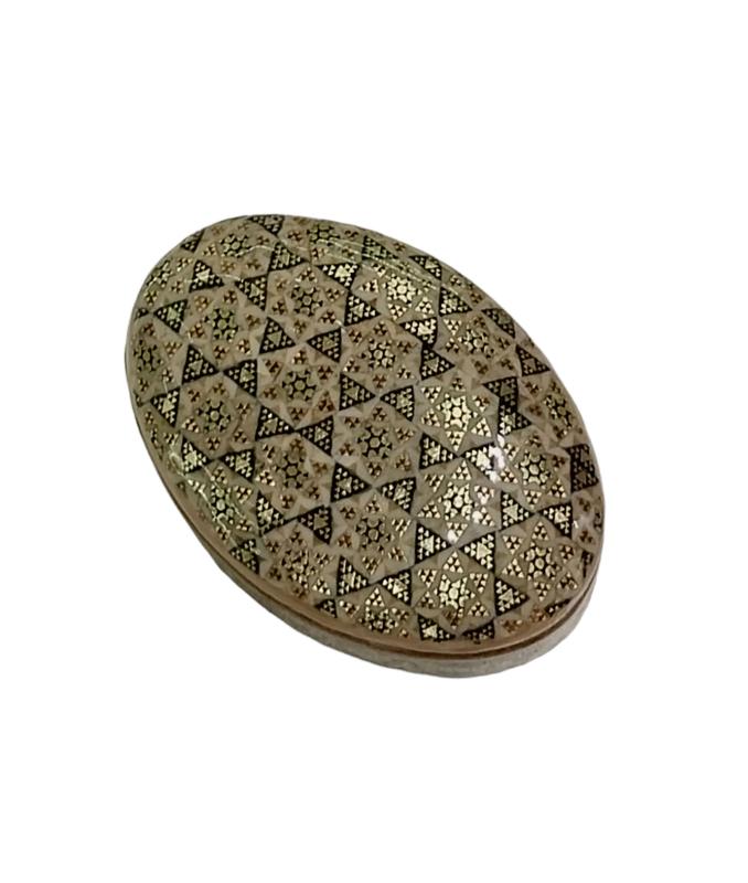 Iranian Handcrafted Khatam Art Jewelry Box Size  : ( 6 x 8) cm 
