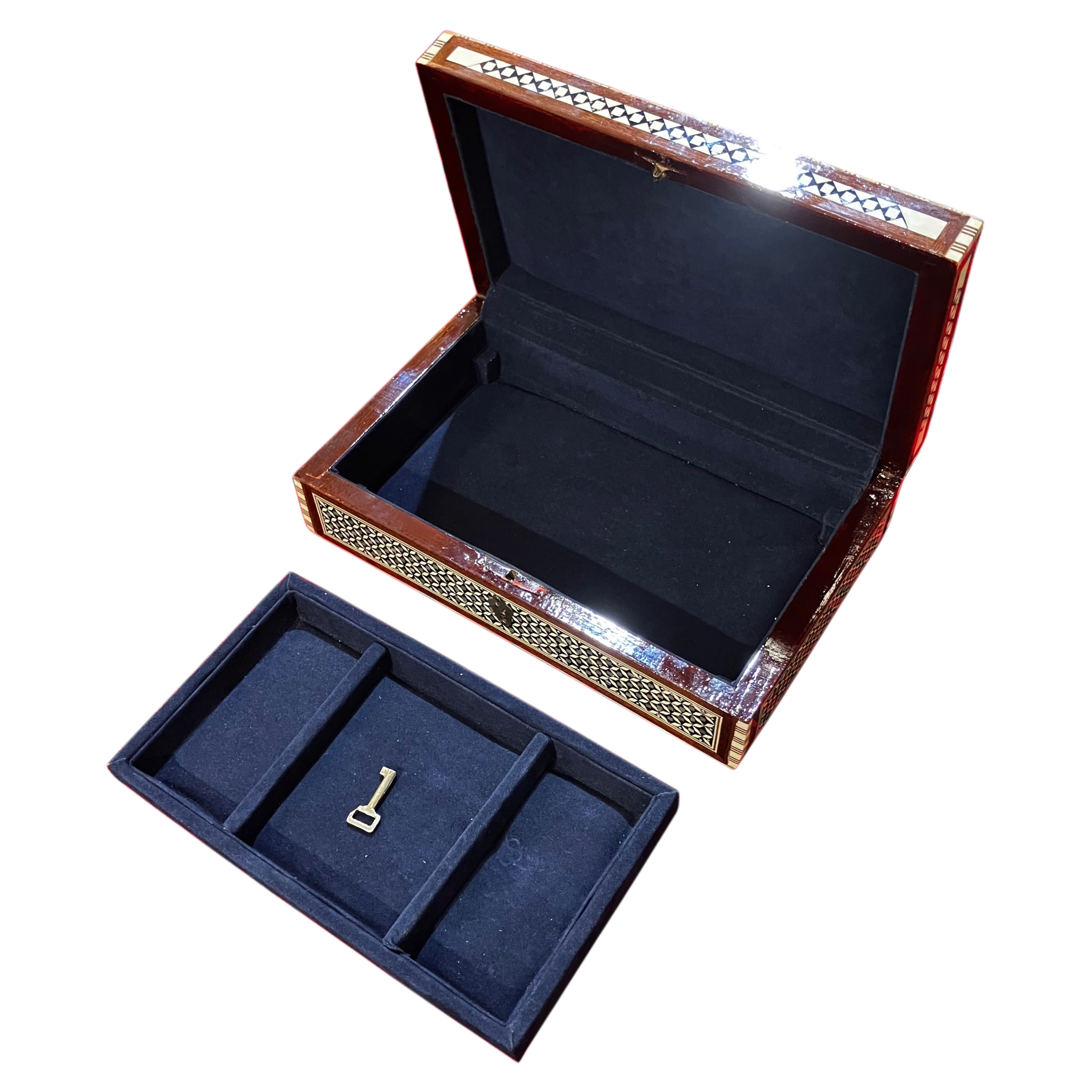 Egyptian Mother-of-Pearl Inlaid Jewelry Box | 16x26 cm