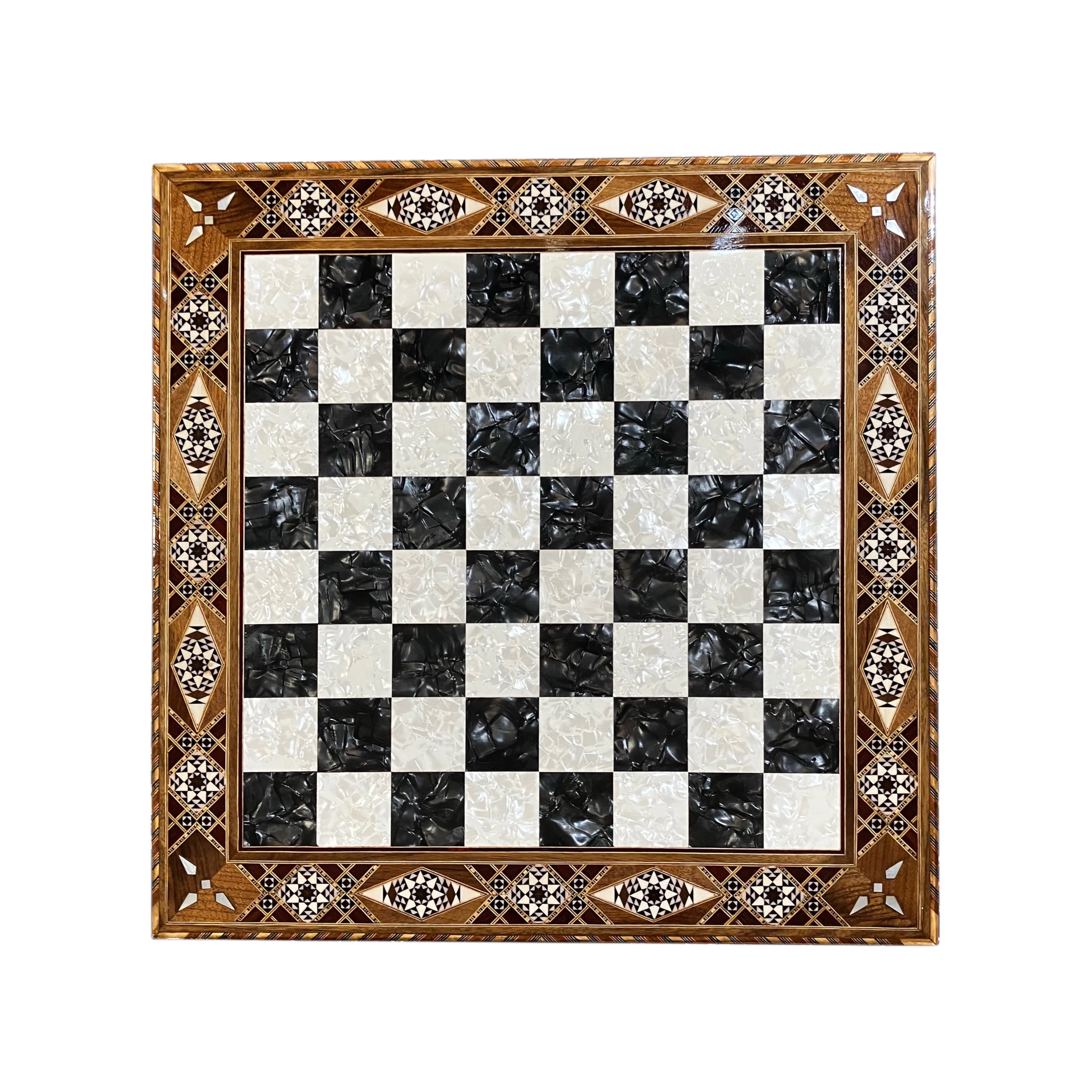 Mother-of-Pearl Drawer Chess Set – 50x50 cm