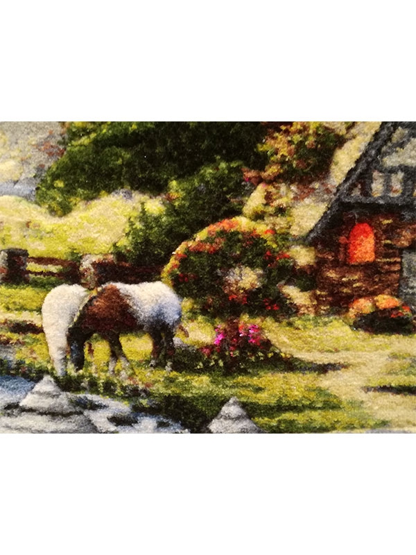Iranian Hand-Woven Tableau Carpet (Hut) Ebat:(59 x 79 )cm