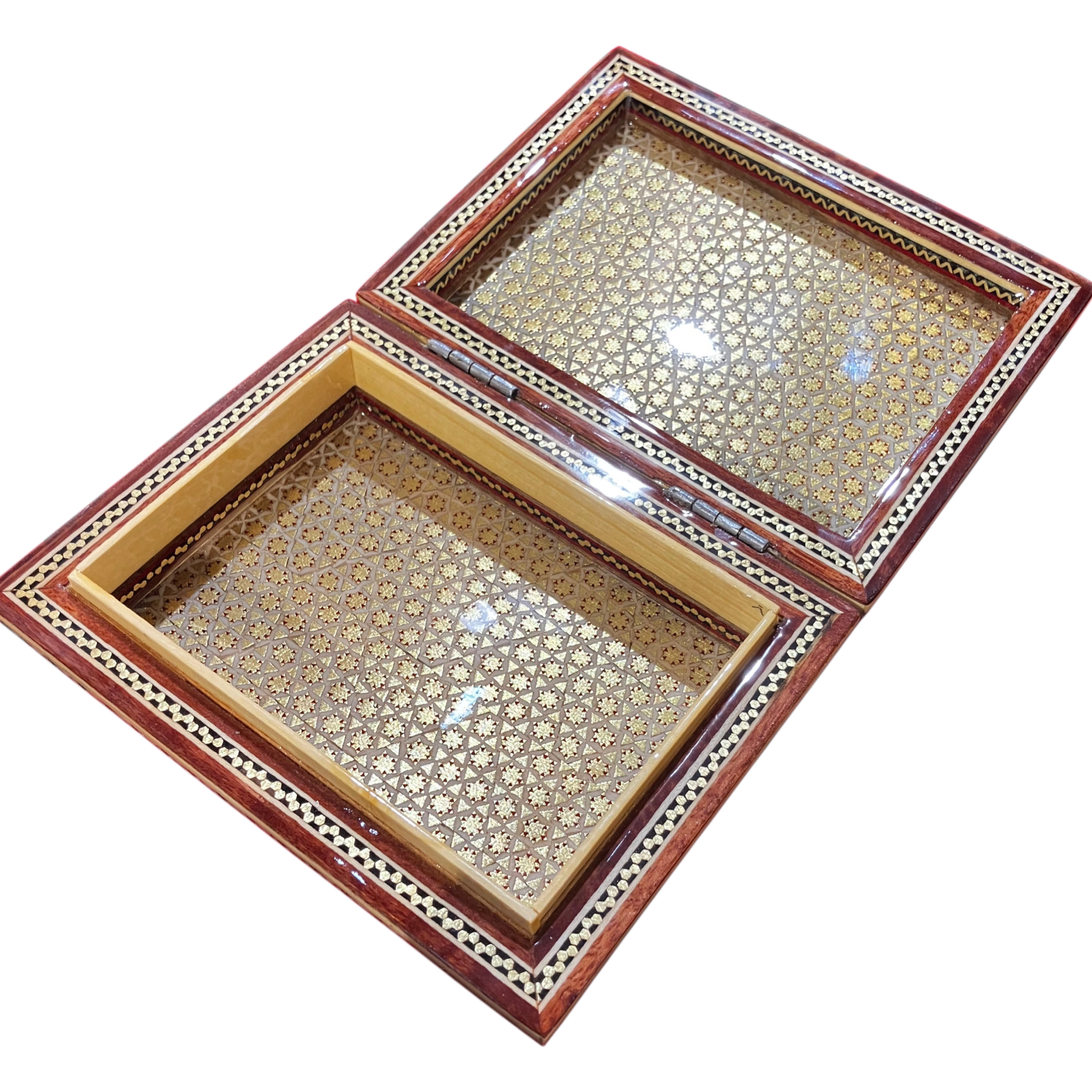 Luxury Handmade Khatam Inlay Jewelry Box – 11x14 cm