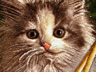 İran%20El%20Dokuması%20Tablo%20Halı%20(2%20kedi)%20Ebat:%20(38%20x%2060)%20cm