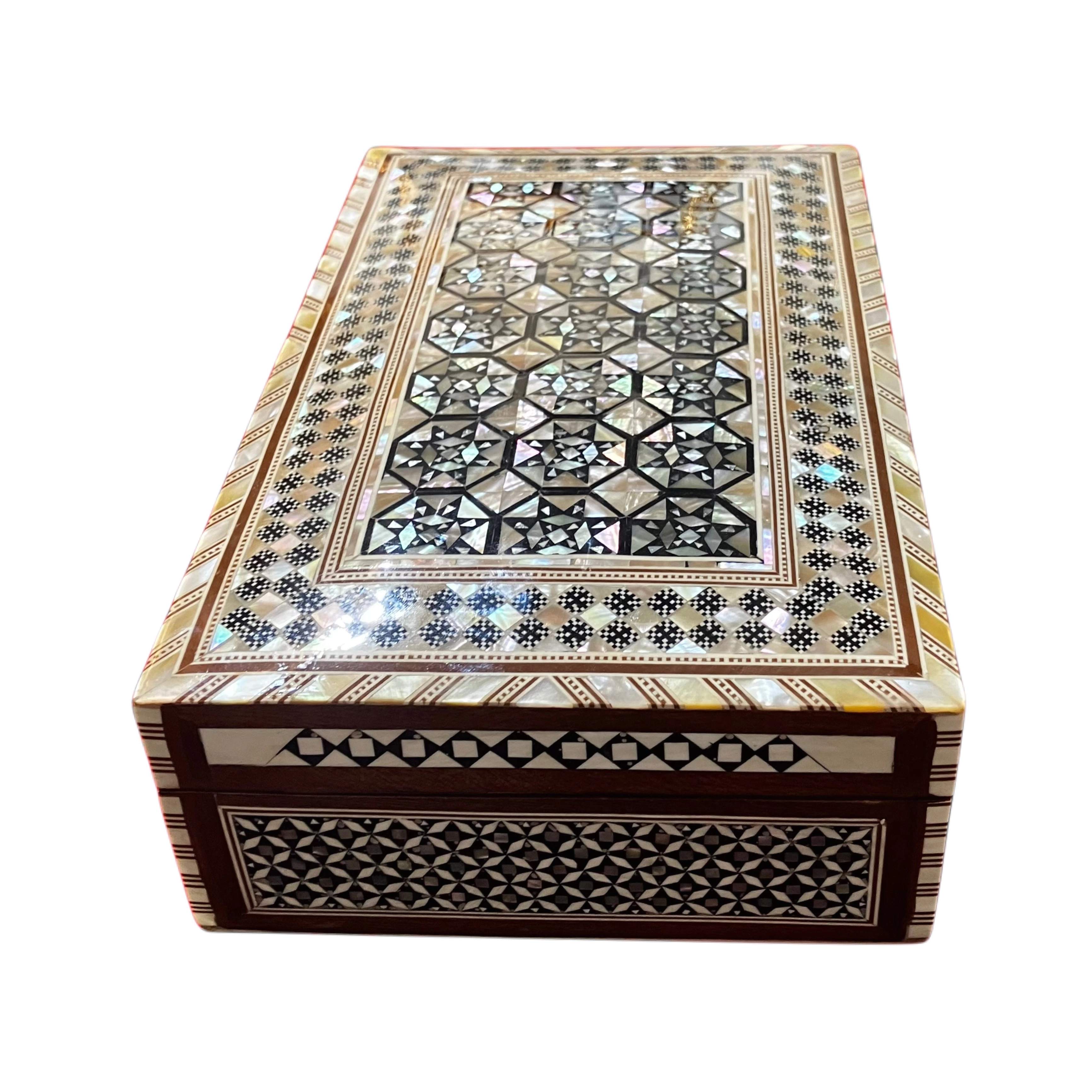 Egyptian Mother-of-Pearl Inlaid Jewelry Box | 16x26 cm