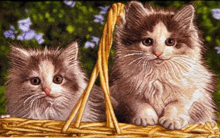 İran%20El%20Dokuması%20Tablo%20Halı%20(2%20kedi)%20Ebat:%20(38%20x%2060)%20cm