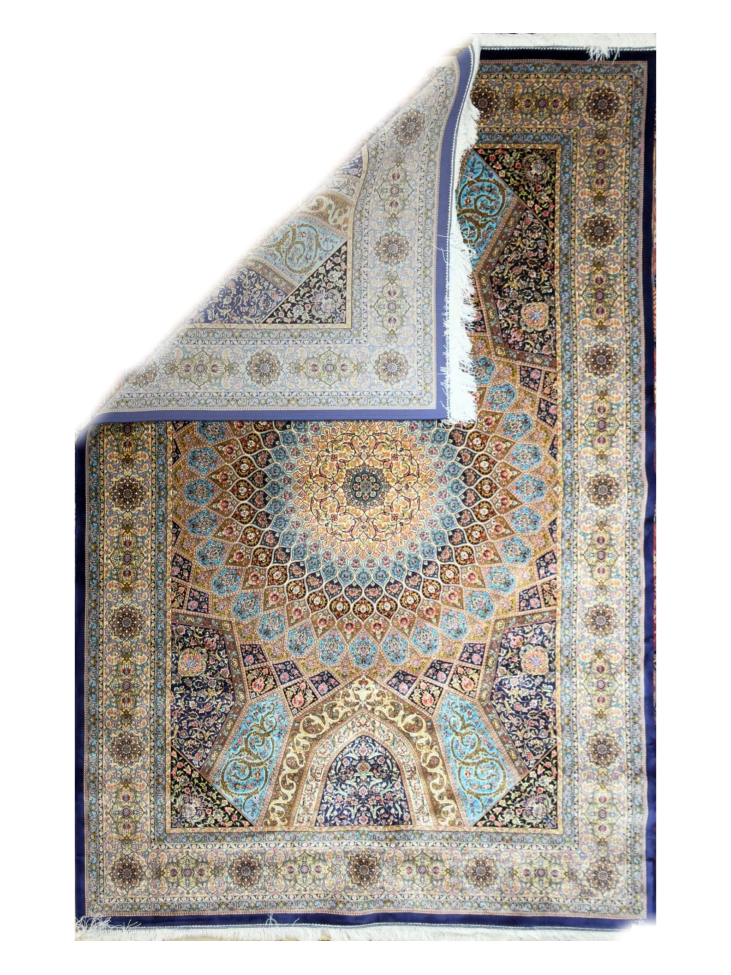 Multicolor Medallion Pattern Machine-Made Rug – 225×150 cm