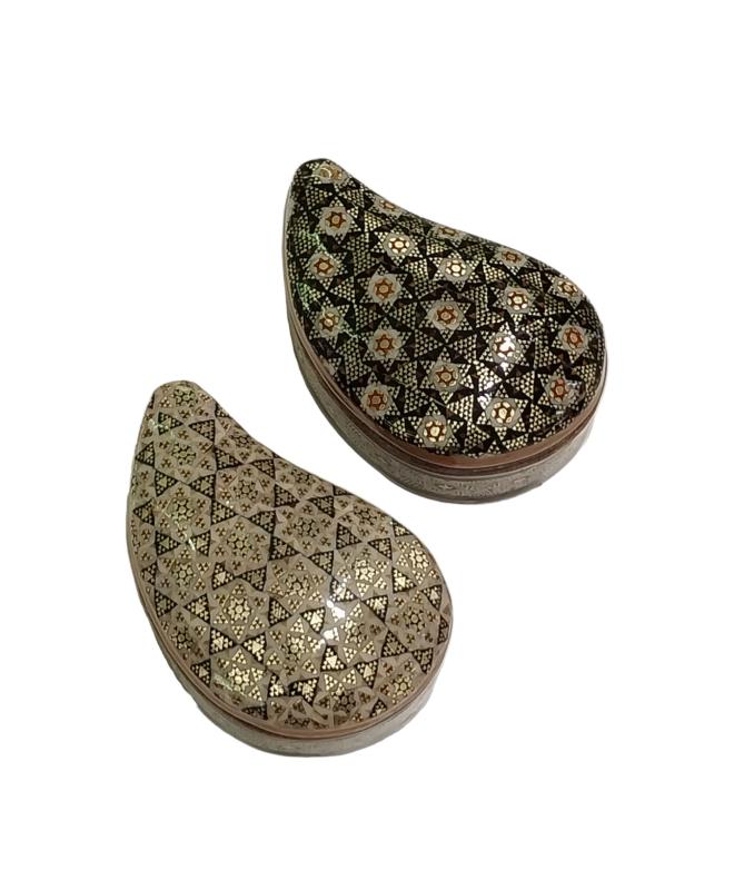 Iranian Handcrafted Khatam Art Jewelry Box Size  : ( 5 x 8) cm 