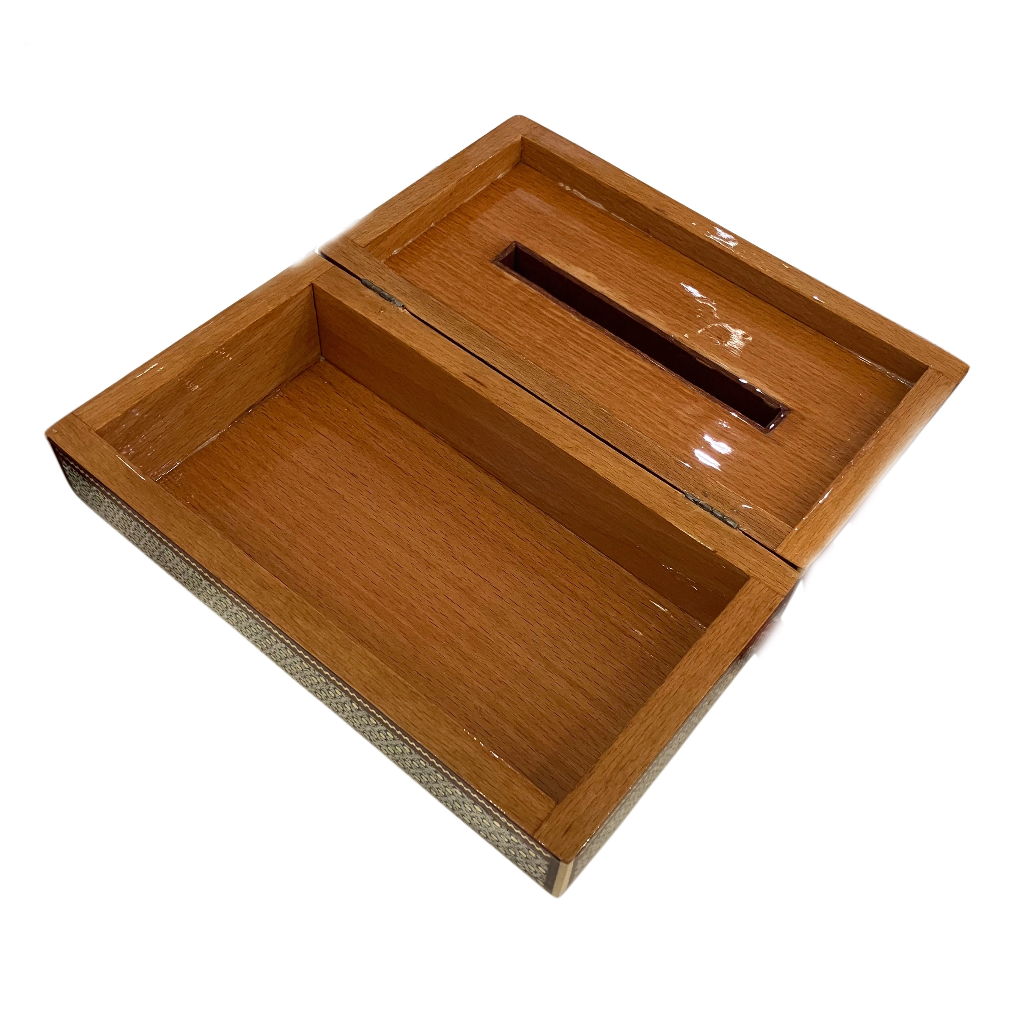 Handmade Khatam Inlay Napkin Box – 15 x 26 cm