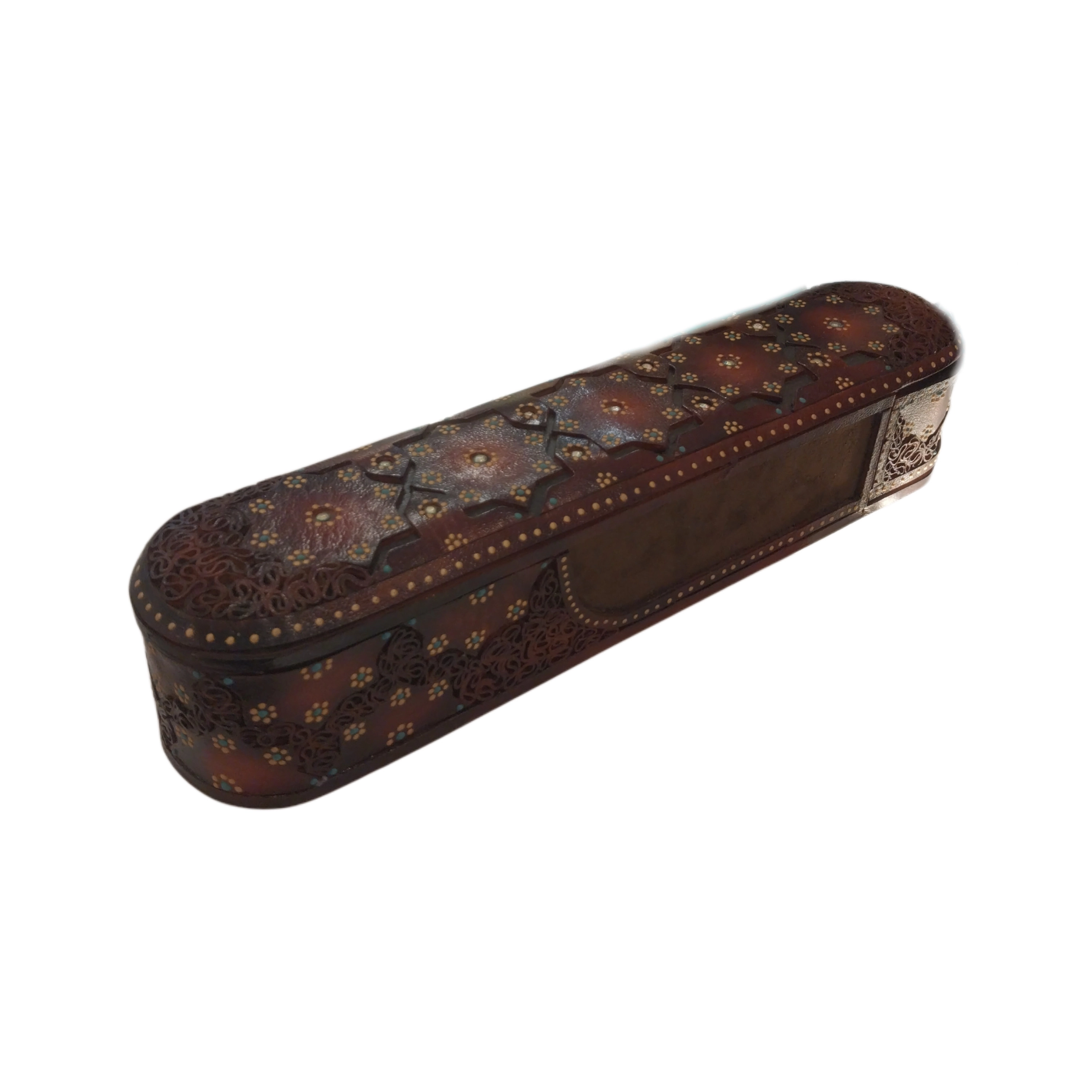 Iranian Handmade Leather pen Box (30 x 7) cm