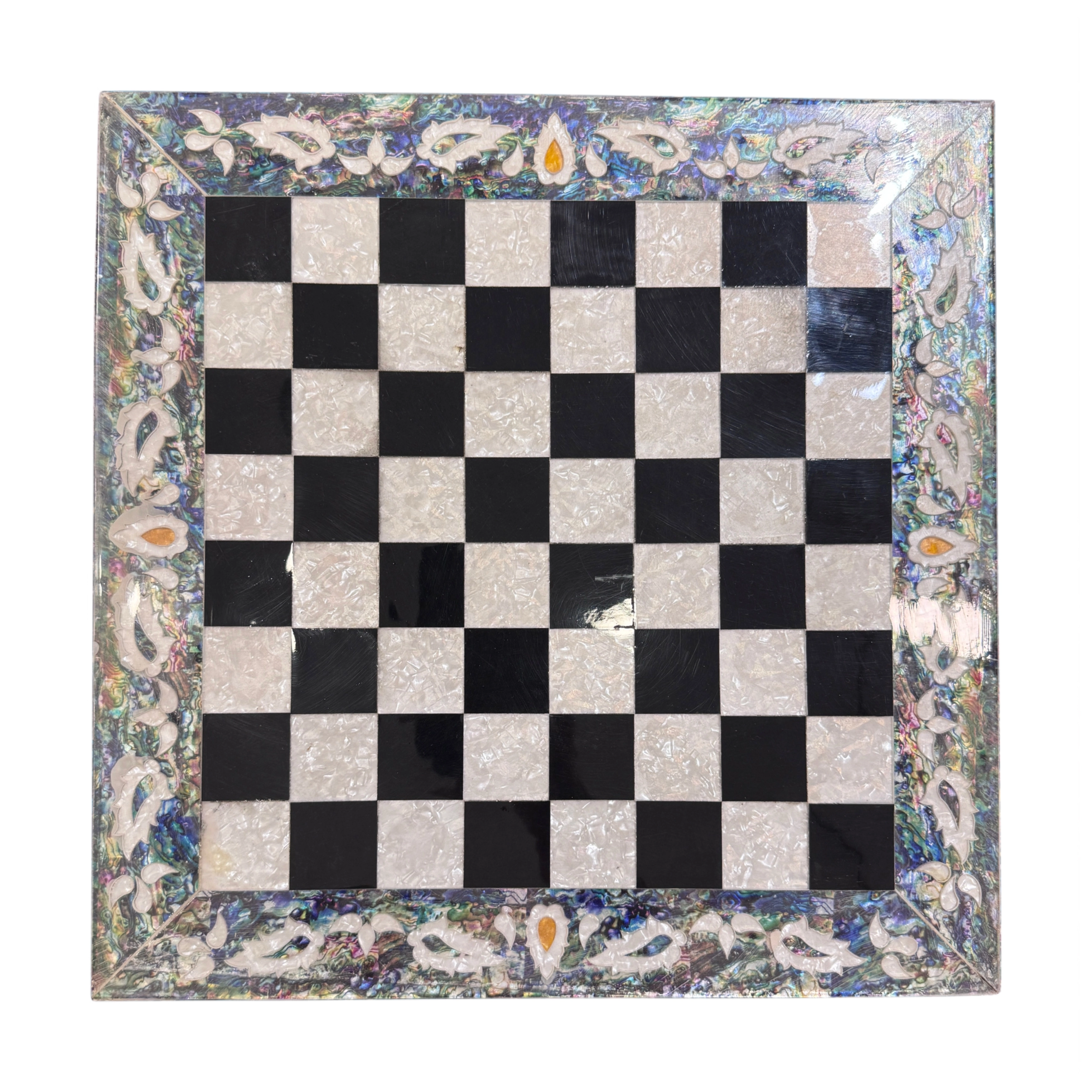 Egyptian Mother-of-Pearl-like Inlaid Chess Board | 35x35 cm