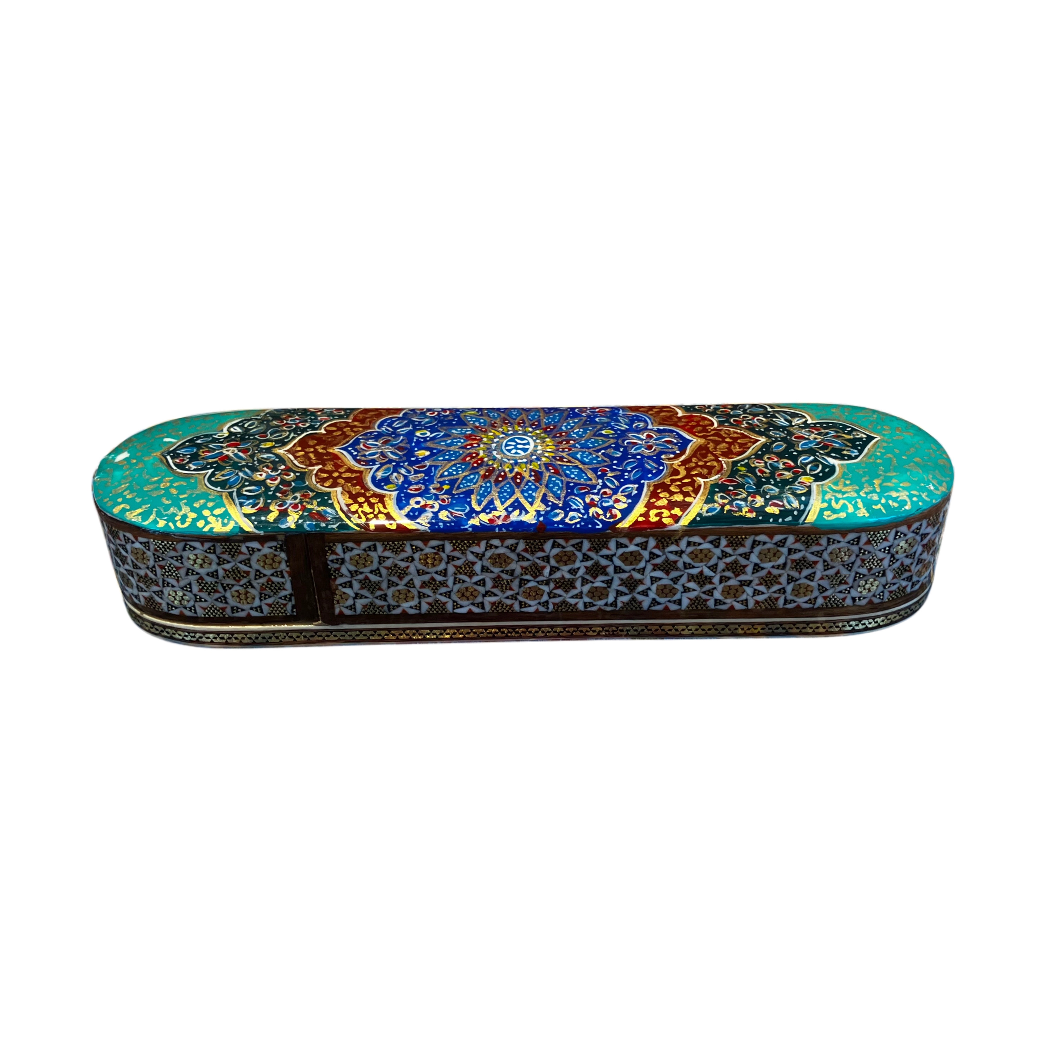 Khatam Fully Embroidered Pencil Case with Drawer 20 cm