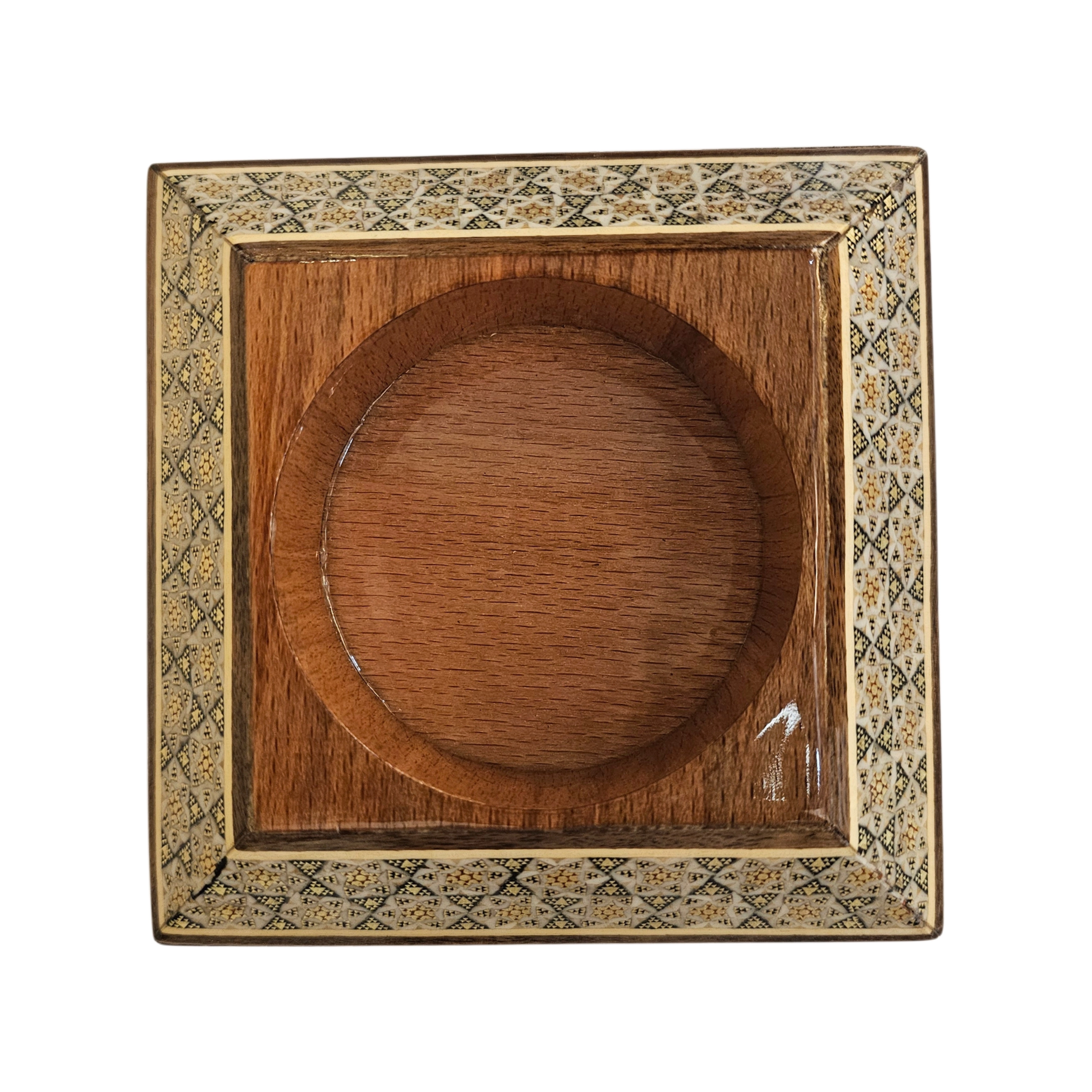 Iranian Handcrafted Khatam Ashtray Size  : (12 x 12) cm