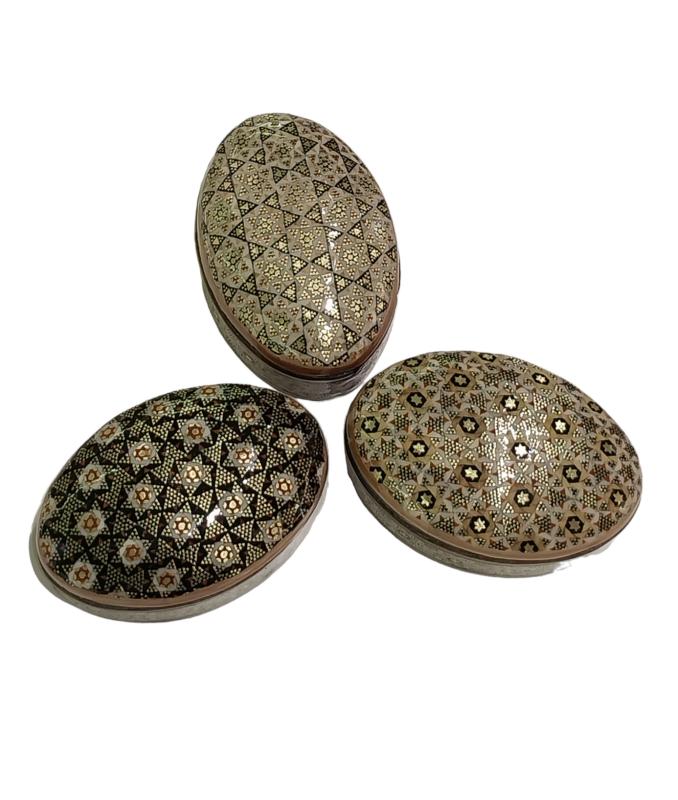 Iranian Handcrafted Khatam Art Jewelry Box Size  : ( 6 x 8) cm 