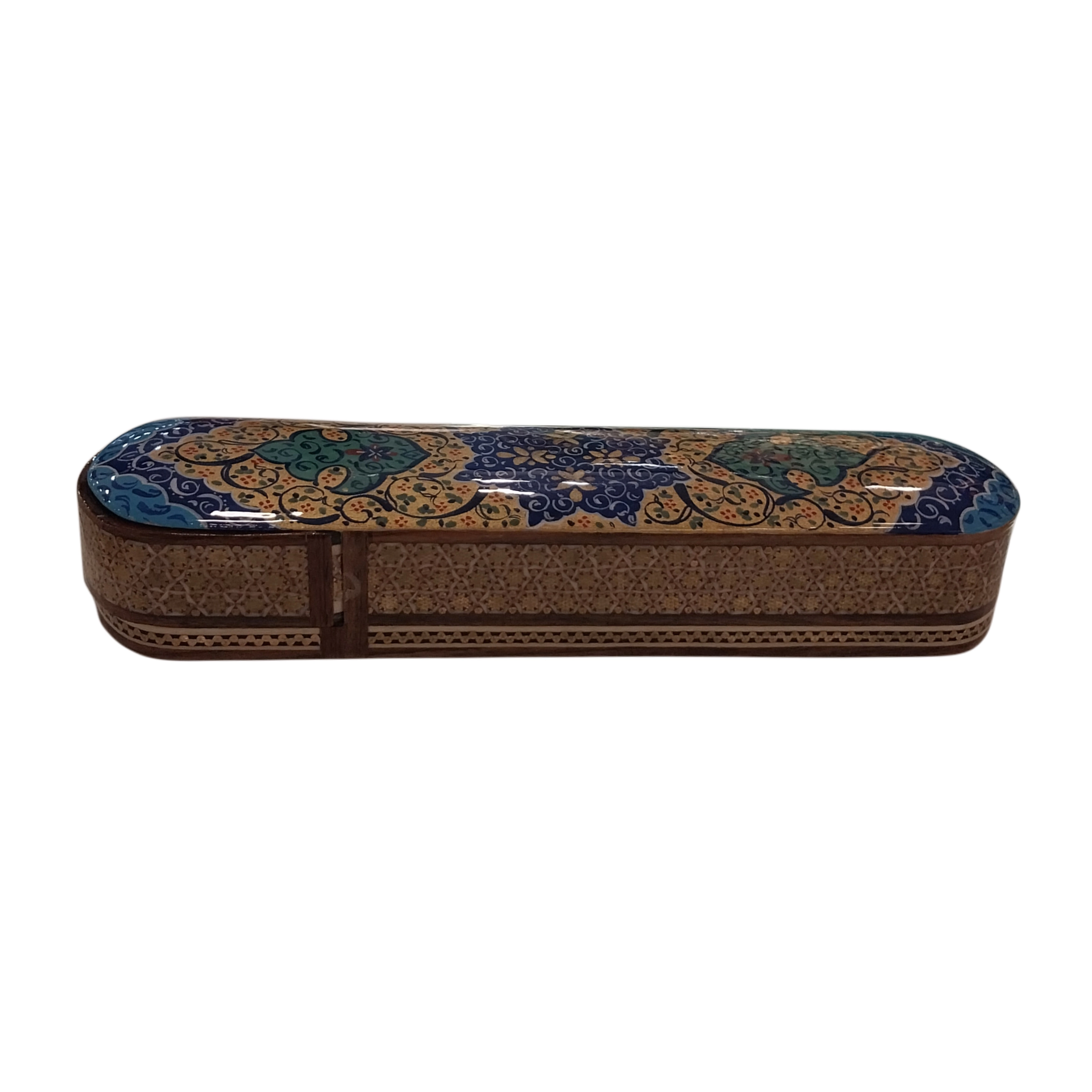 Khatam Fully Embroidered Pencil Case with Drawer 20 cm