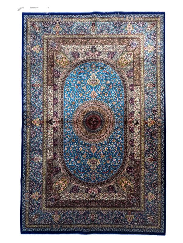 Multicolor Medallion Pattern Machine-Made Rug – 225×150 cm