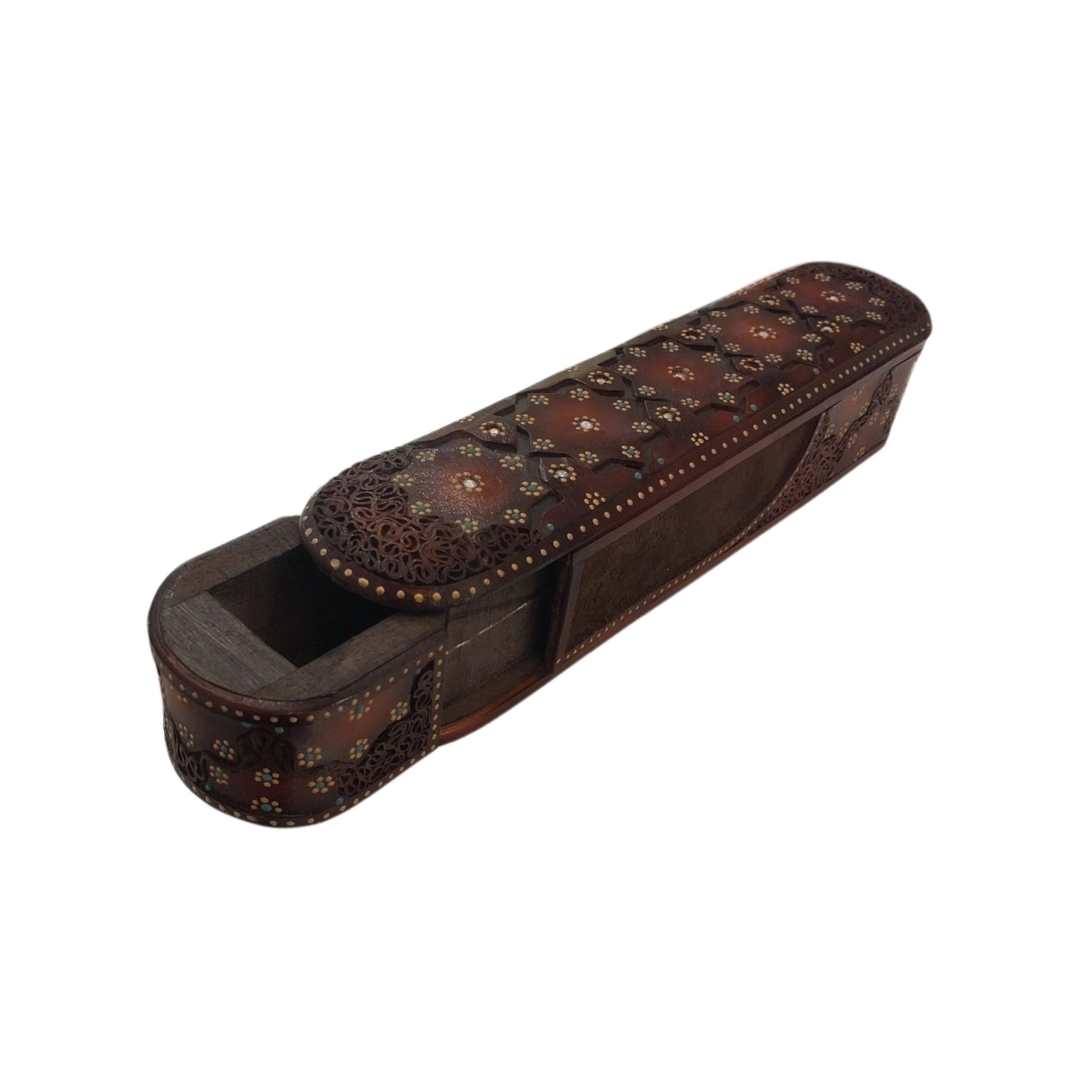 Iranian Handmade Leather pen Box (30 x 7) cm