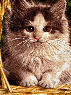 İran%20El%20Dokuması%20Tablo%20Halı%20(2%20kedi)%20Ebat:%20(38%20x%2060)%20cm