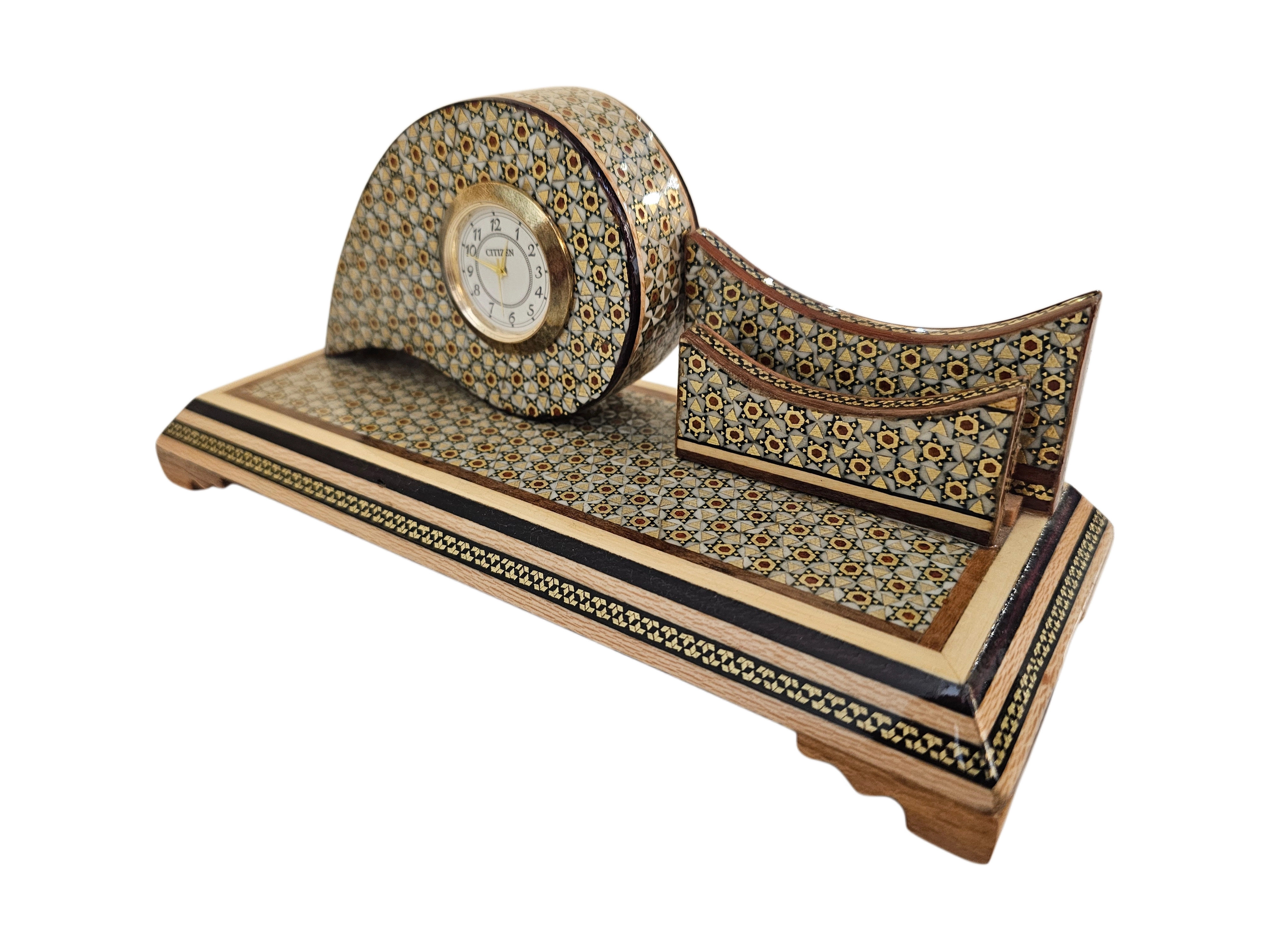 khatam Desktop Luxury Pen Holder (Handicraft of Iran)  Size: (9 x 21) cm