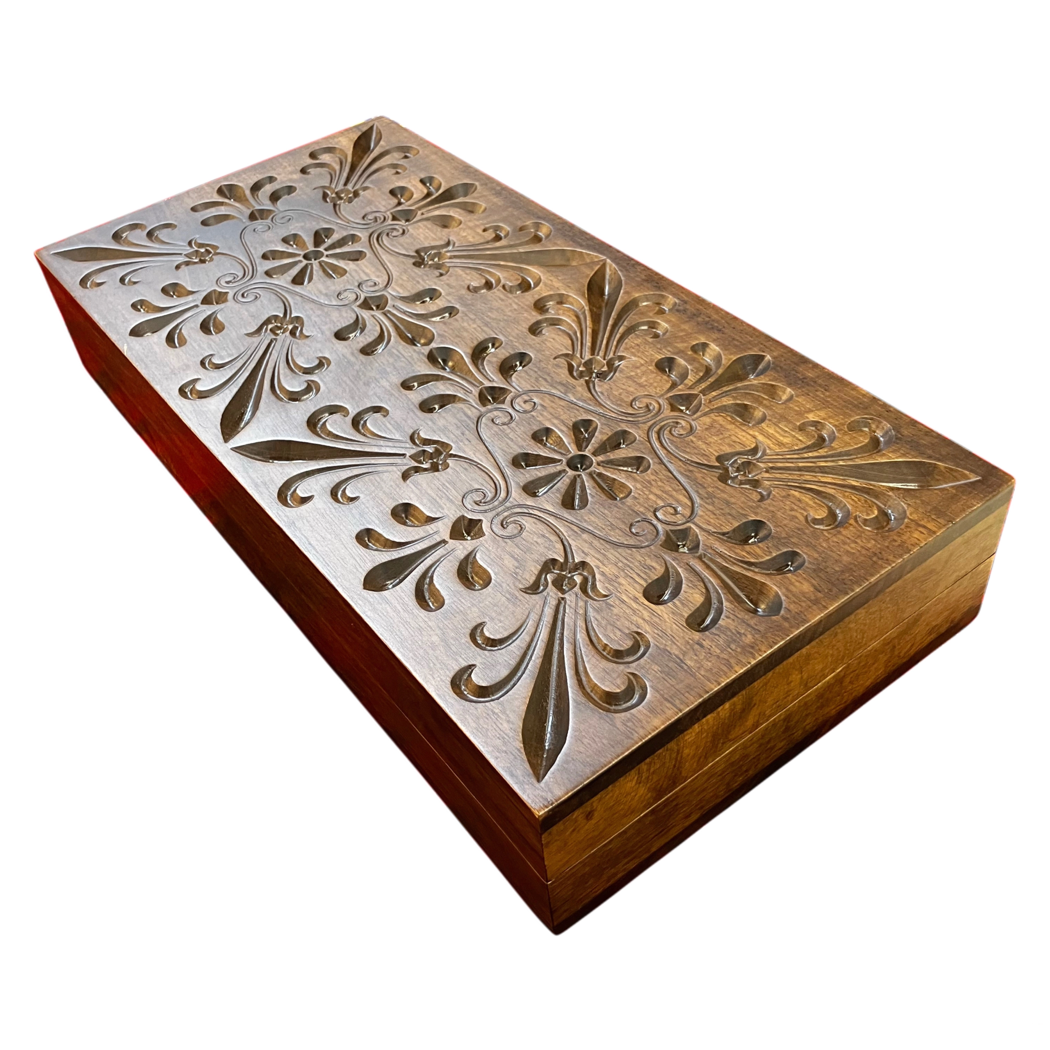 Iran Handmade Walnut Wood Inlay Backgammon Set - 50x50 CM