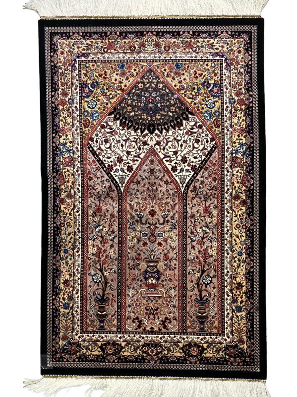 Persian Machine-Made Silk Prayer Rug - 80x120 cm