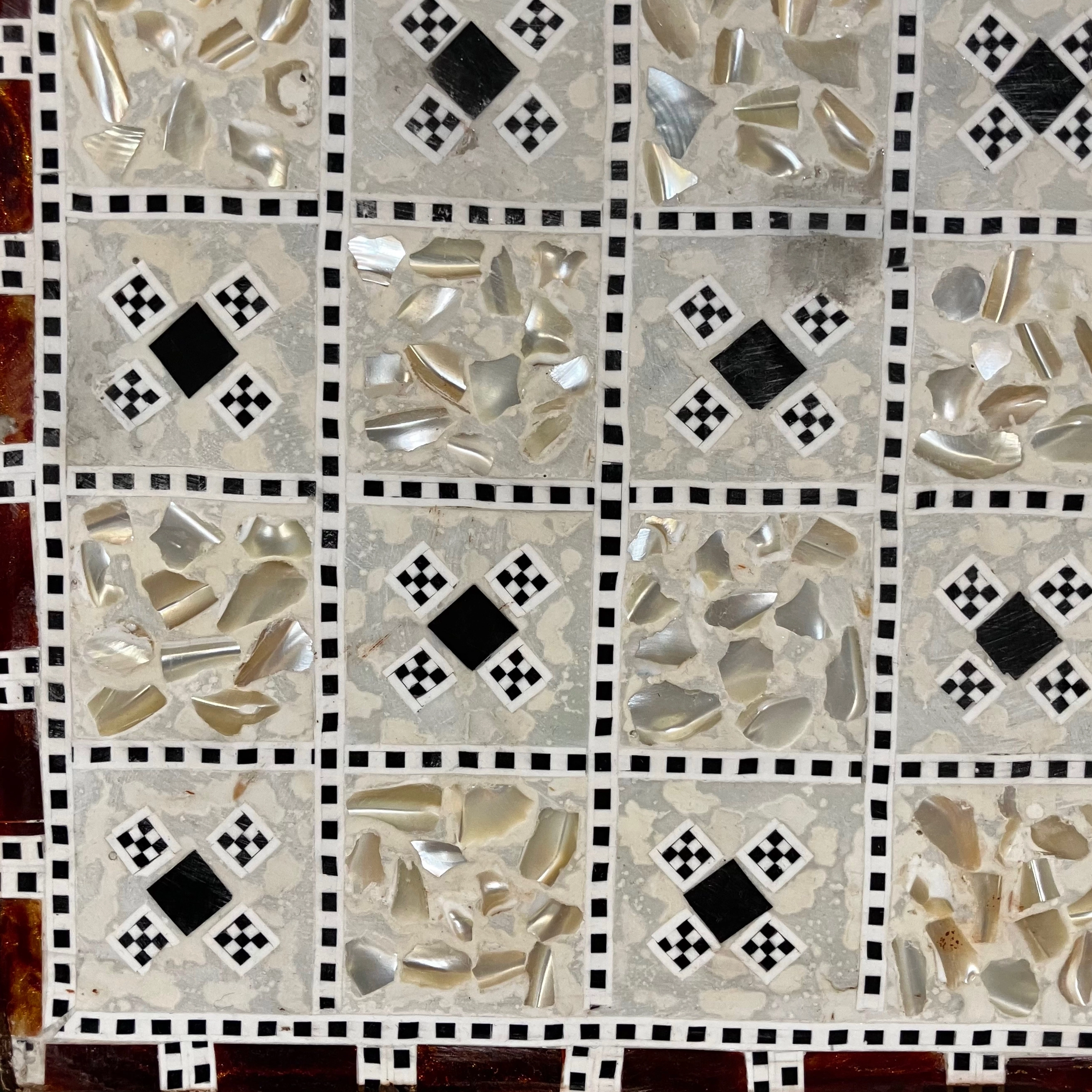 Egyptian Mother-of-Pearl Inlaid Chess Board | 35x35 cm