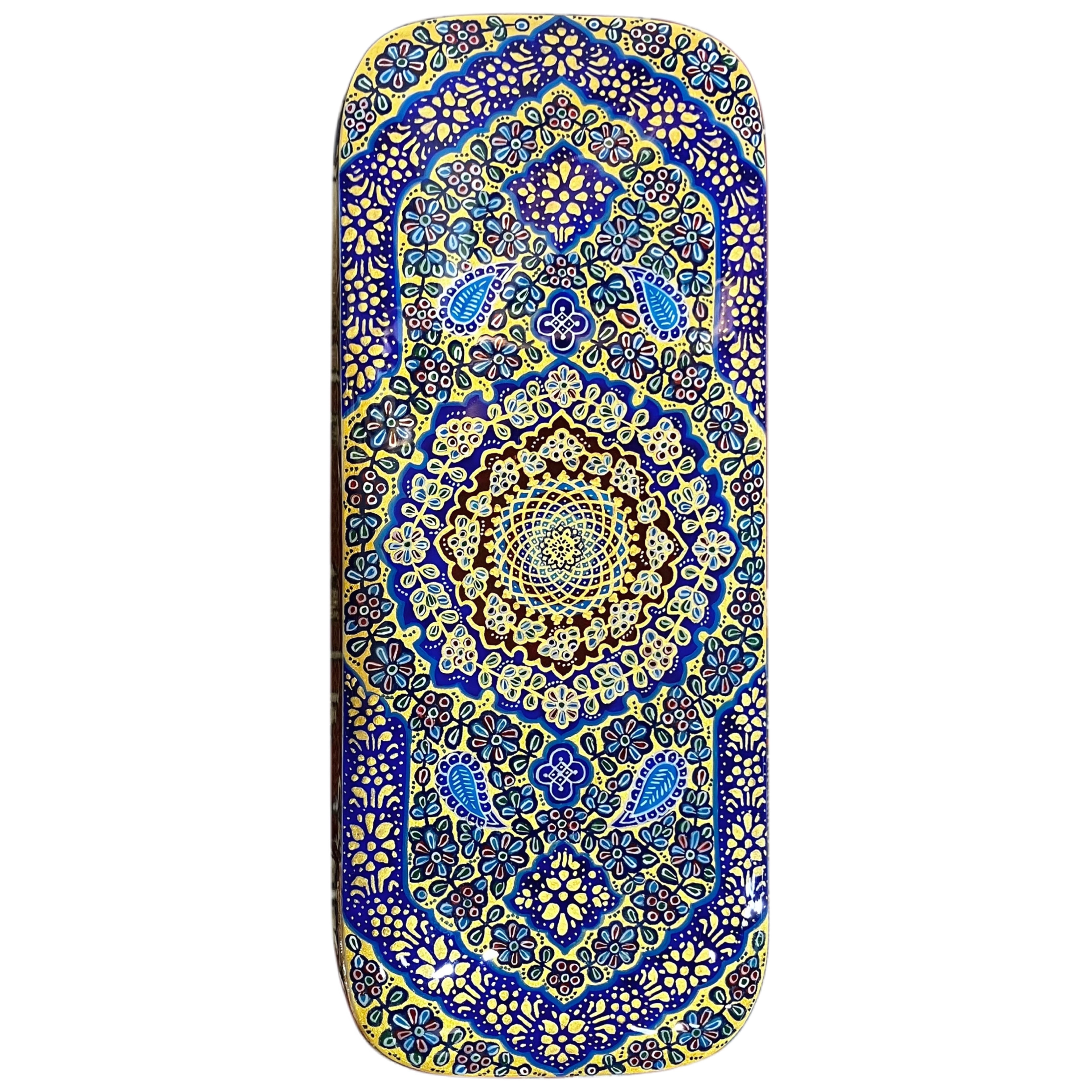 Khatam Fully Embroidered Pencil Case with Drawer 8 x 21 cm