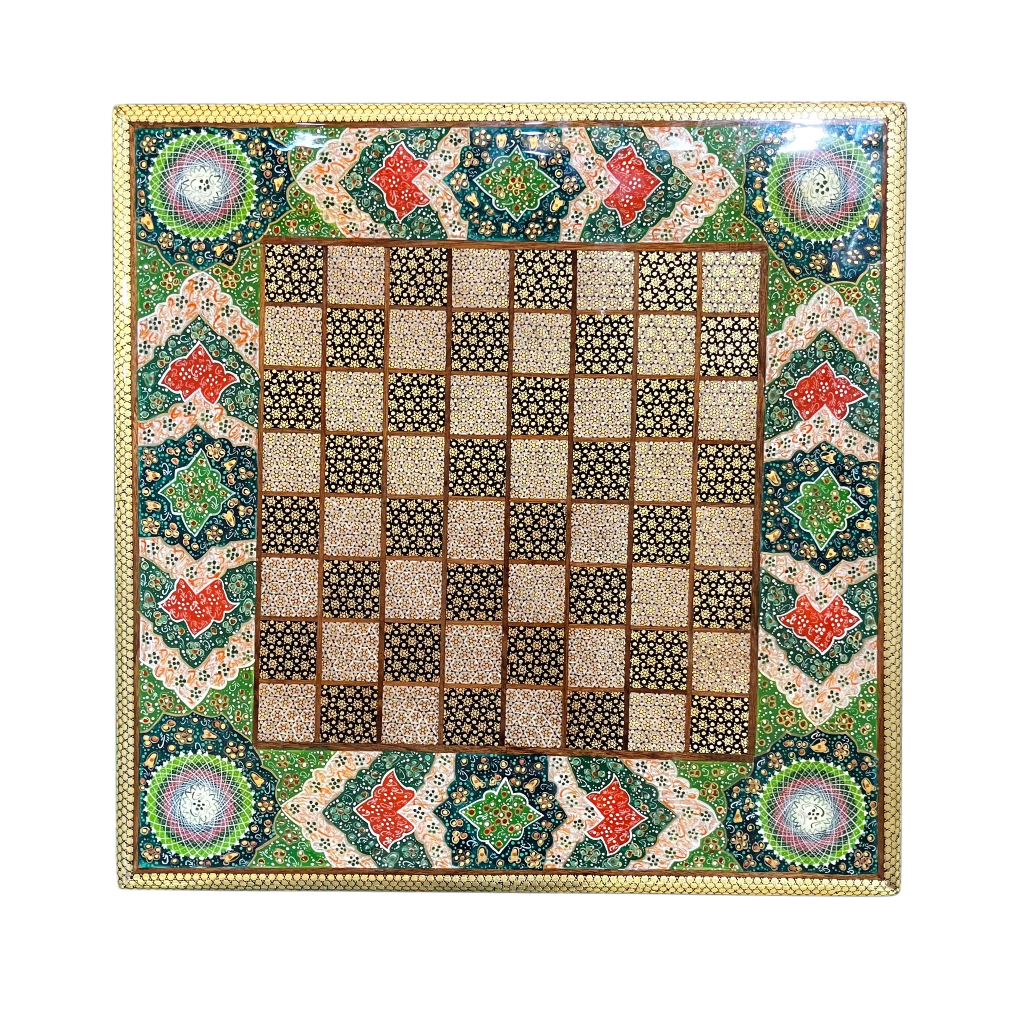 Handmade Iranian Hatem Chess Board | 40×40 cm – Square | Made in Iran